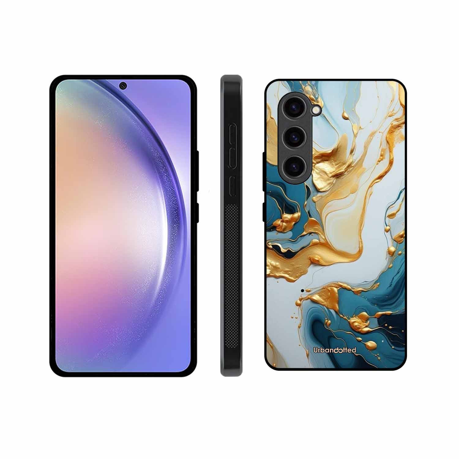 Luxurious Marble Effect Glass Case For Samsung S23 Plus 5G