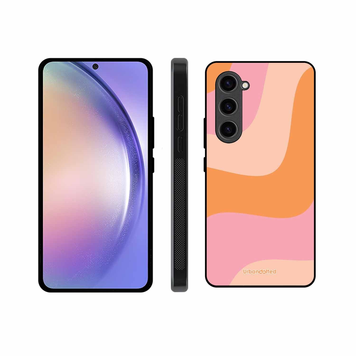 Soft Swirling Stripes Glass Case For Samsung S23 Plus 5G