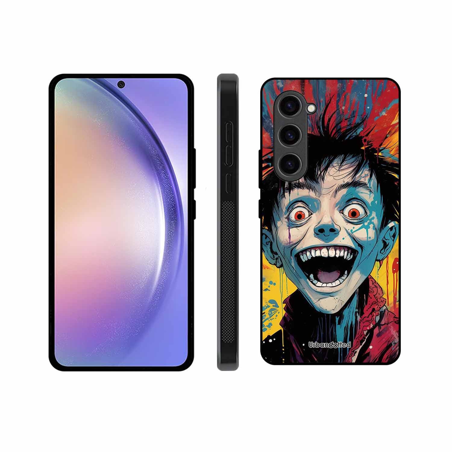 Distorted Joy Illustration Glass Case For Samsung S23 5G