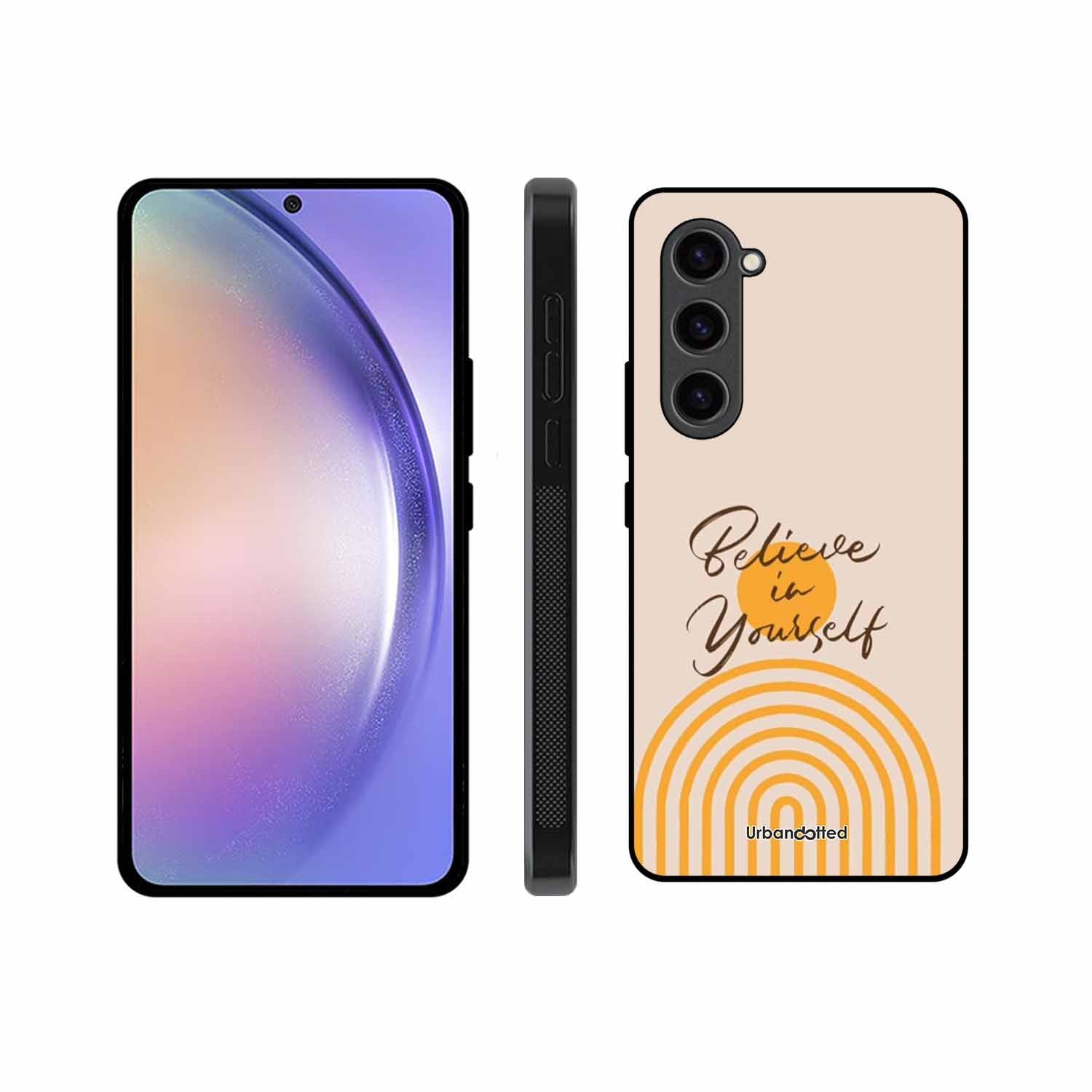 Believe In Yourself Rainbow Glass Case For Samsung S23 5G