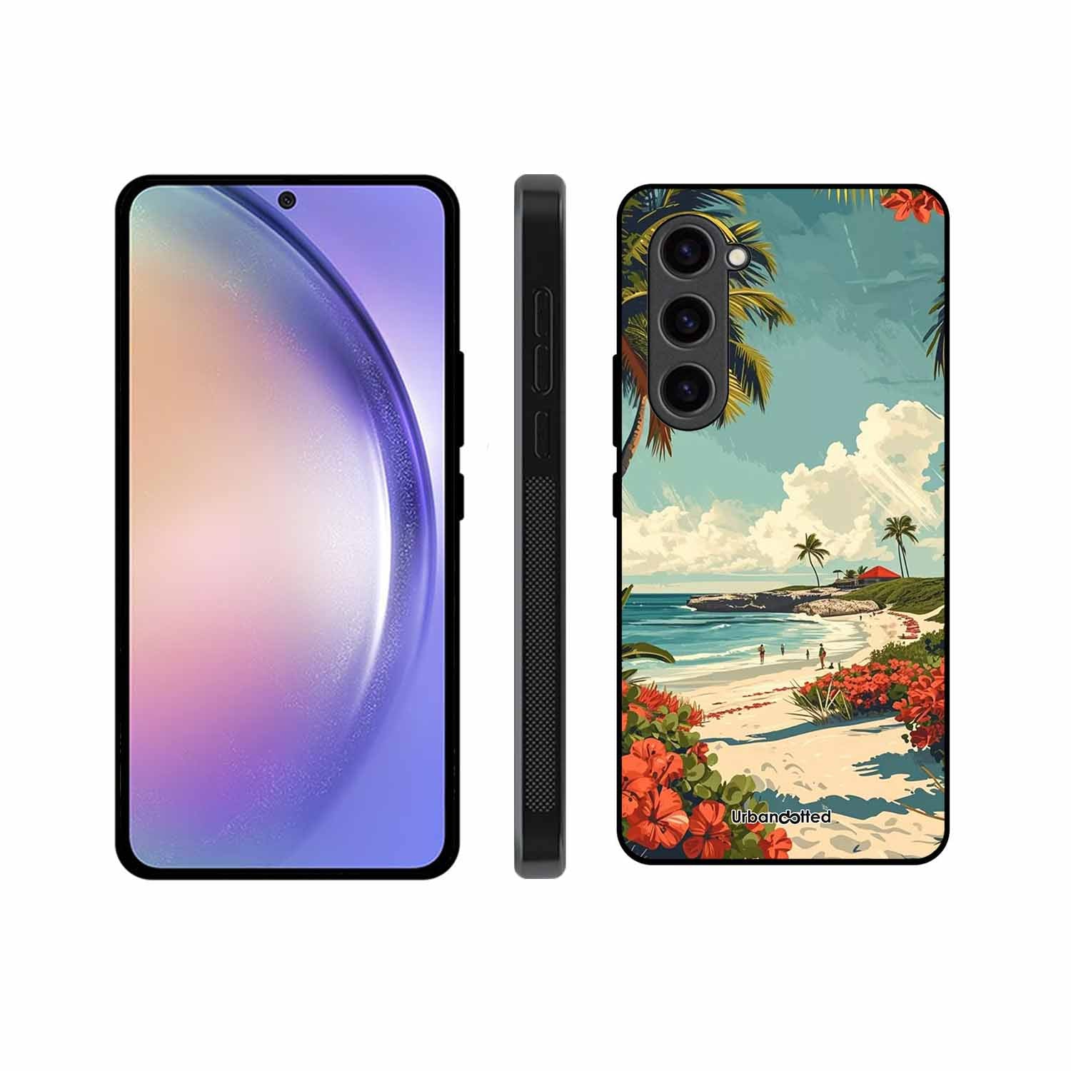 Tropical Beach Paradise Glass Case For Samsung S23 5G