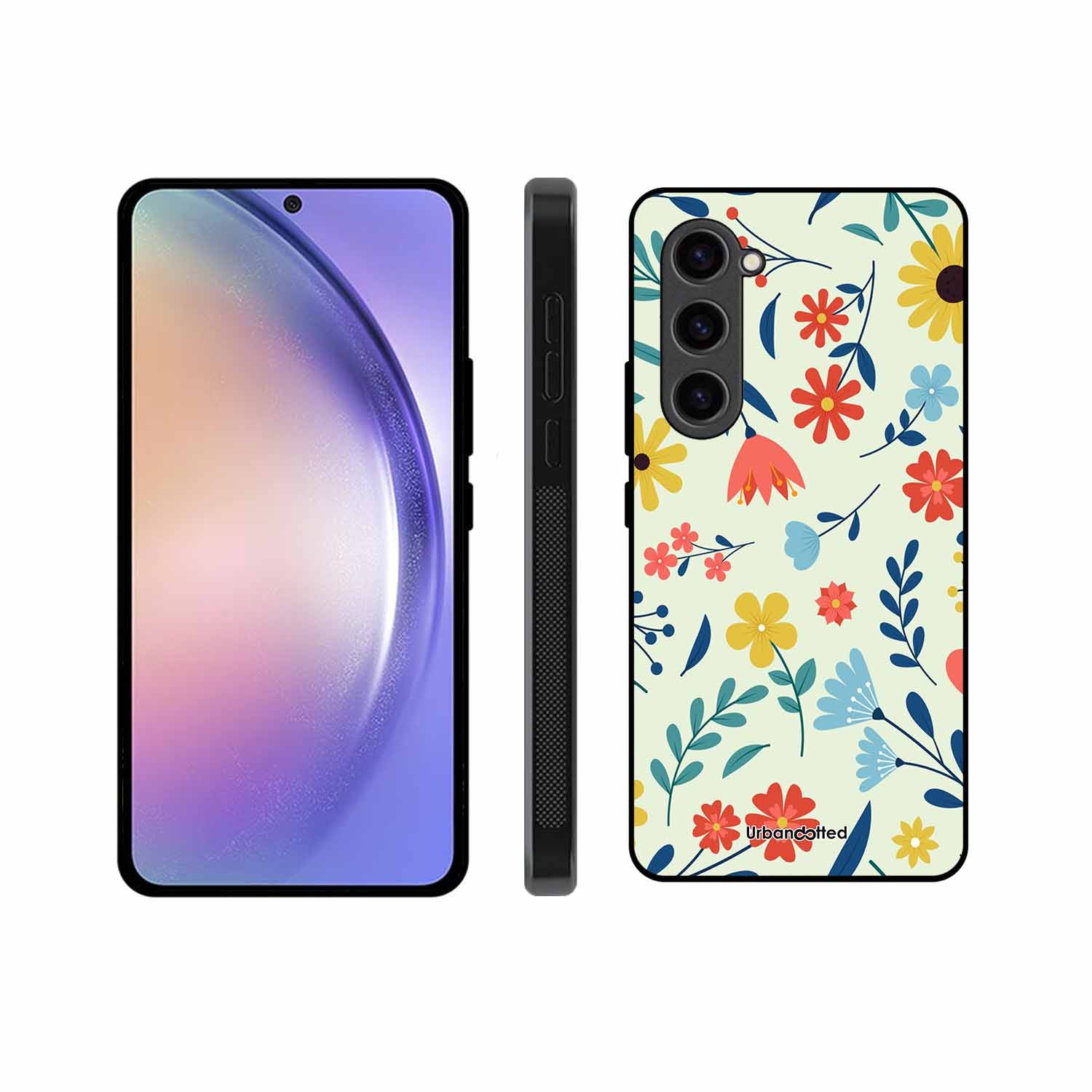 Colorful Wildflower Meadow Glass Case For Samsung S23 5G