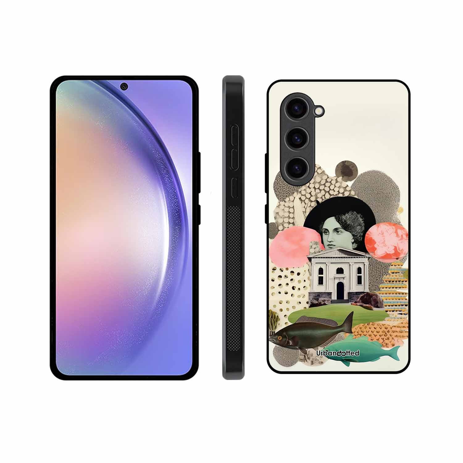 Whimsical Mixed Media Art Glass Case For Samsung S23 5G