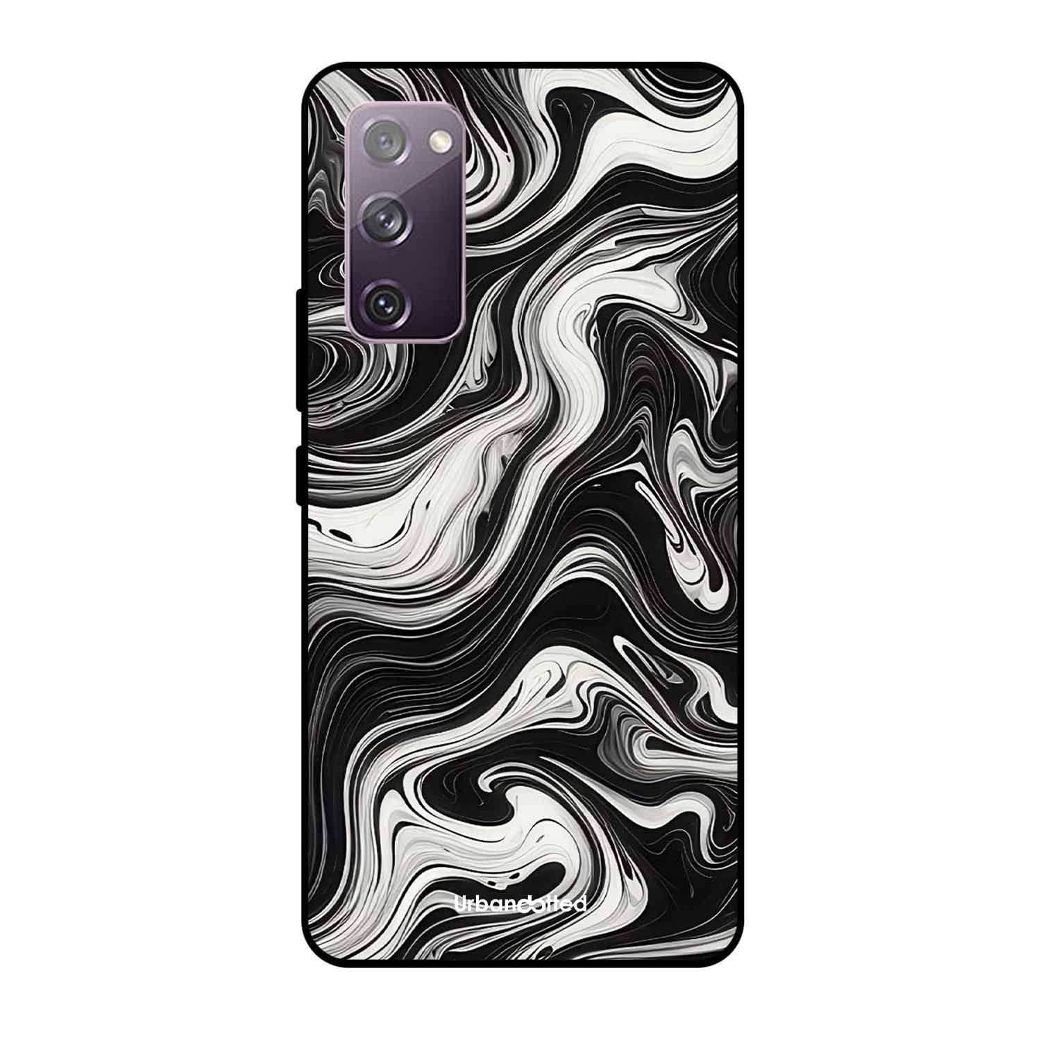 Monochrome Marble Glass Case For Samsung S20 FE
