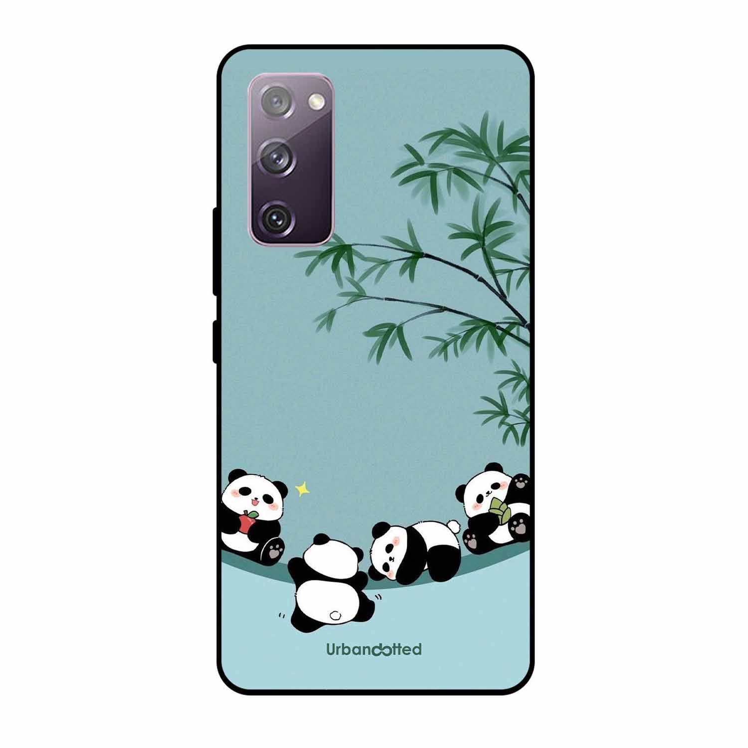 Cute Resting Pandas Glass Case For Samsung S20 FE