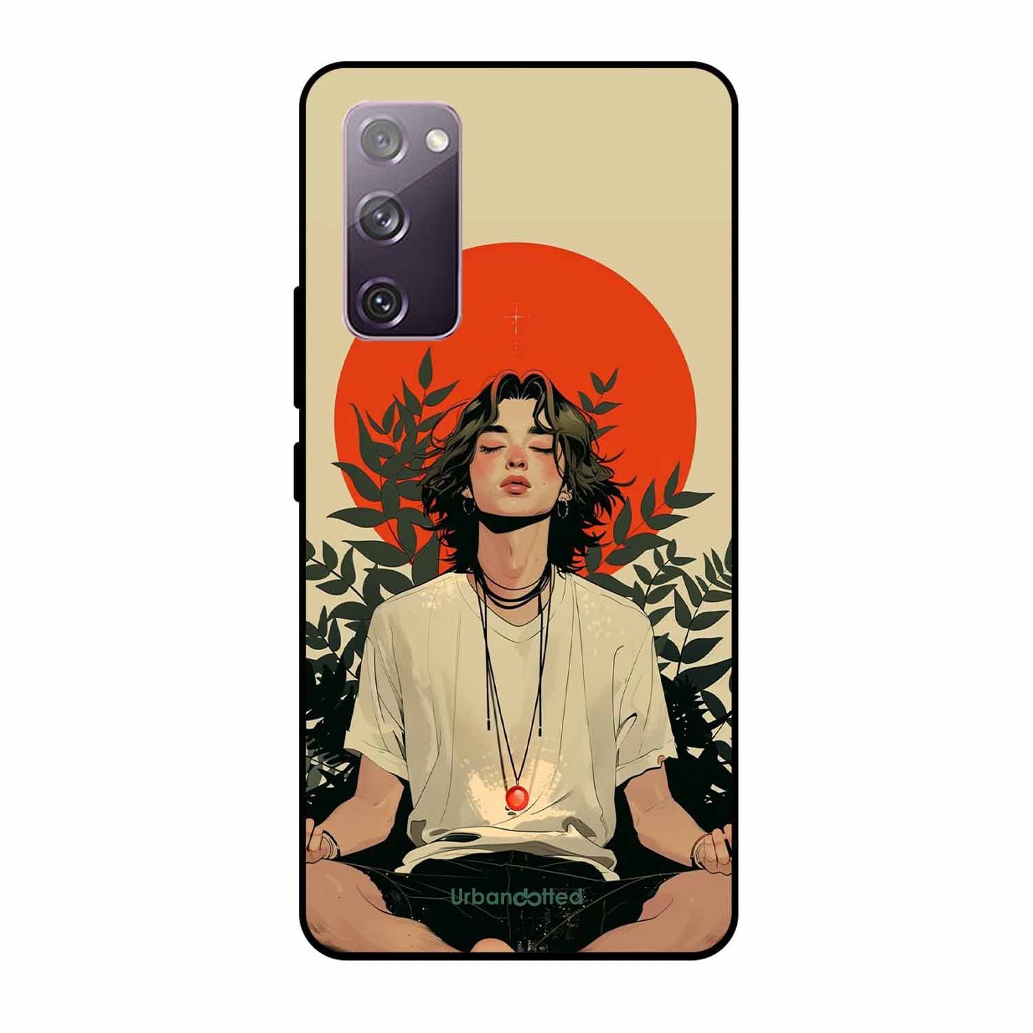 Meditating Figure Glass Case For Samsung S20 FE