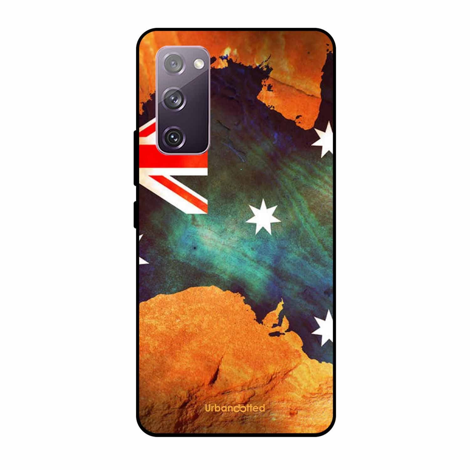 Australian Flag Map Glass Case For Samsung S20 FE