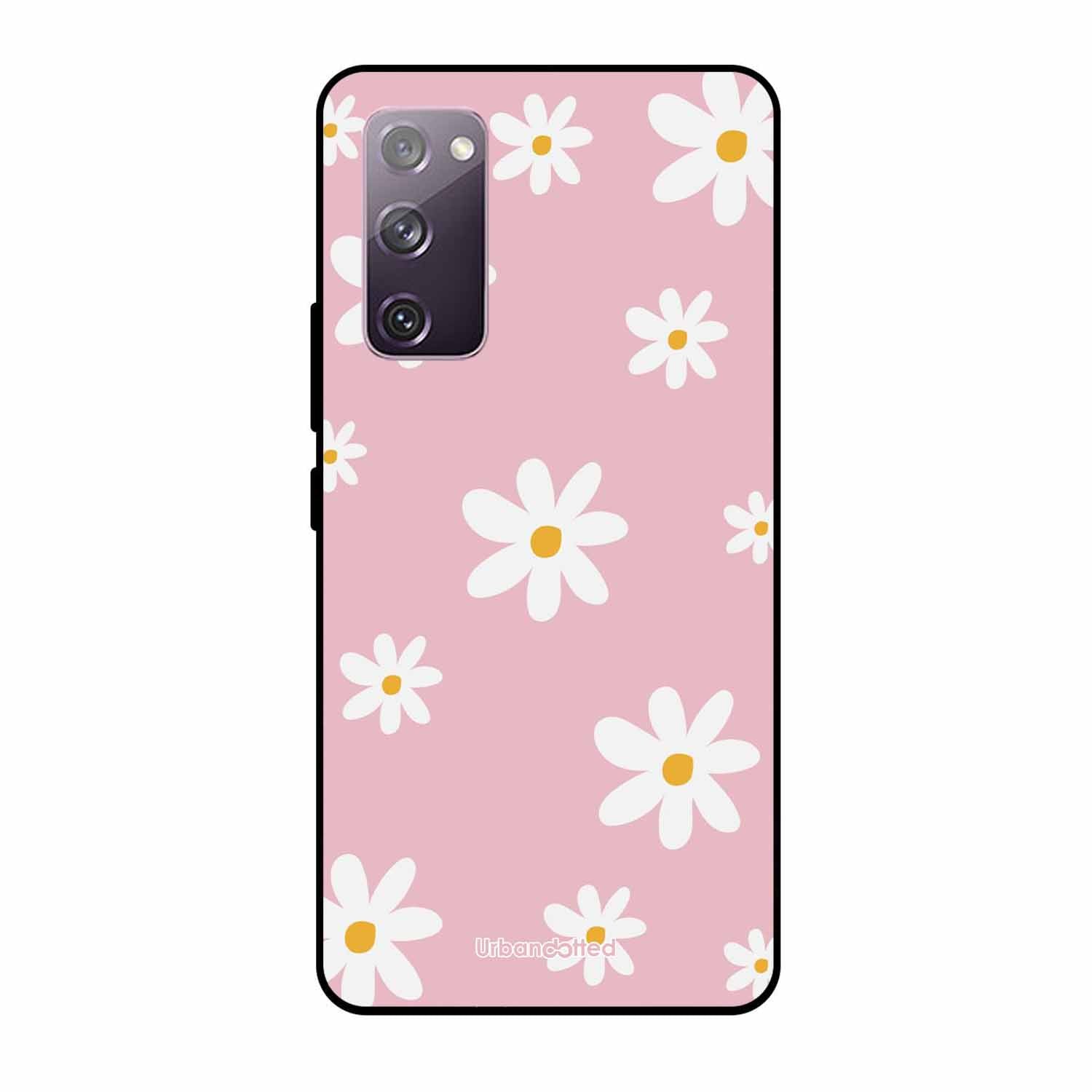 Pink Daisy Delight Glass Case For Samsung S20 FE