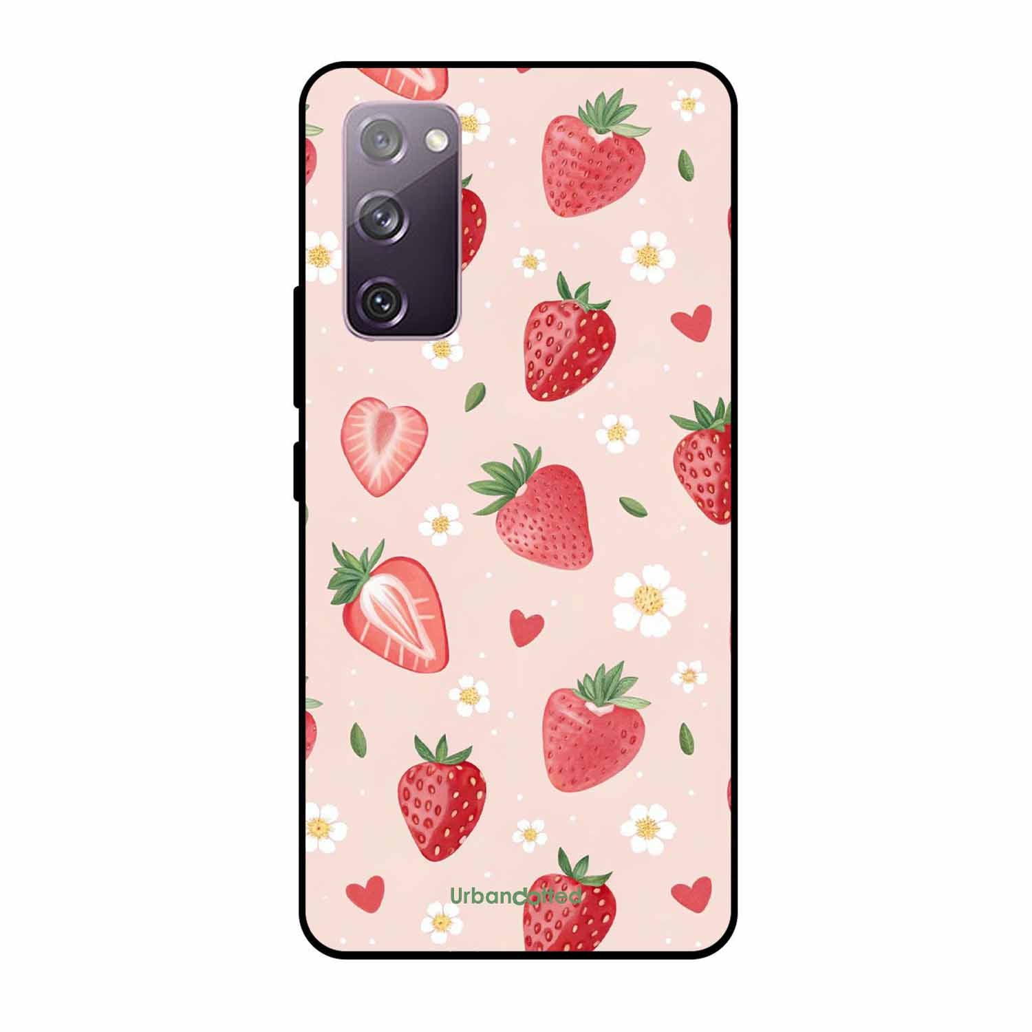 Strawberry Sweetheart Glass Case For Samsung S20 FE