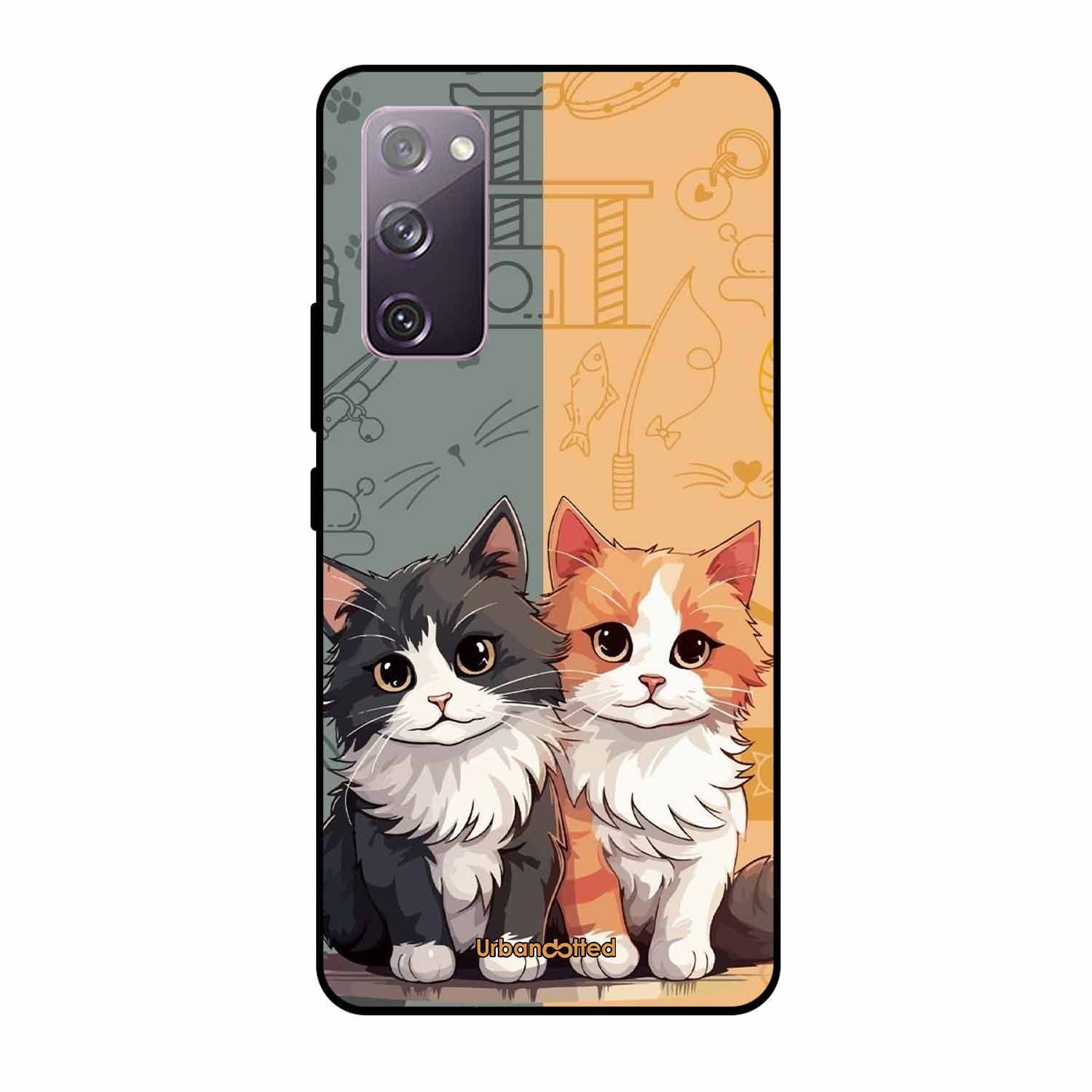 Yin and Yang Cats Glass Case For Samsung S20 FE