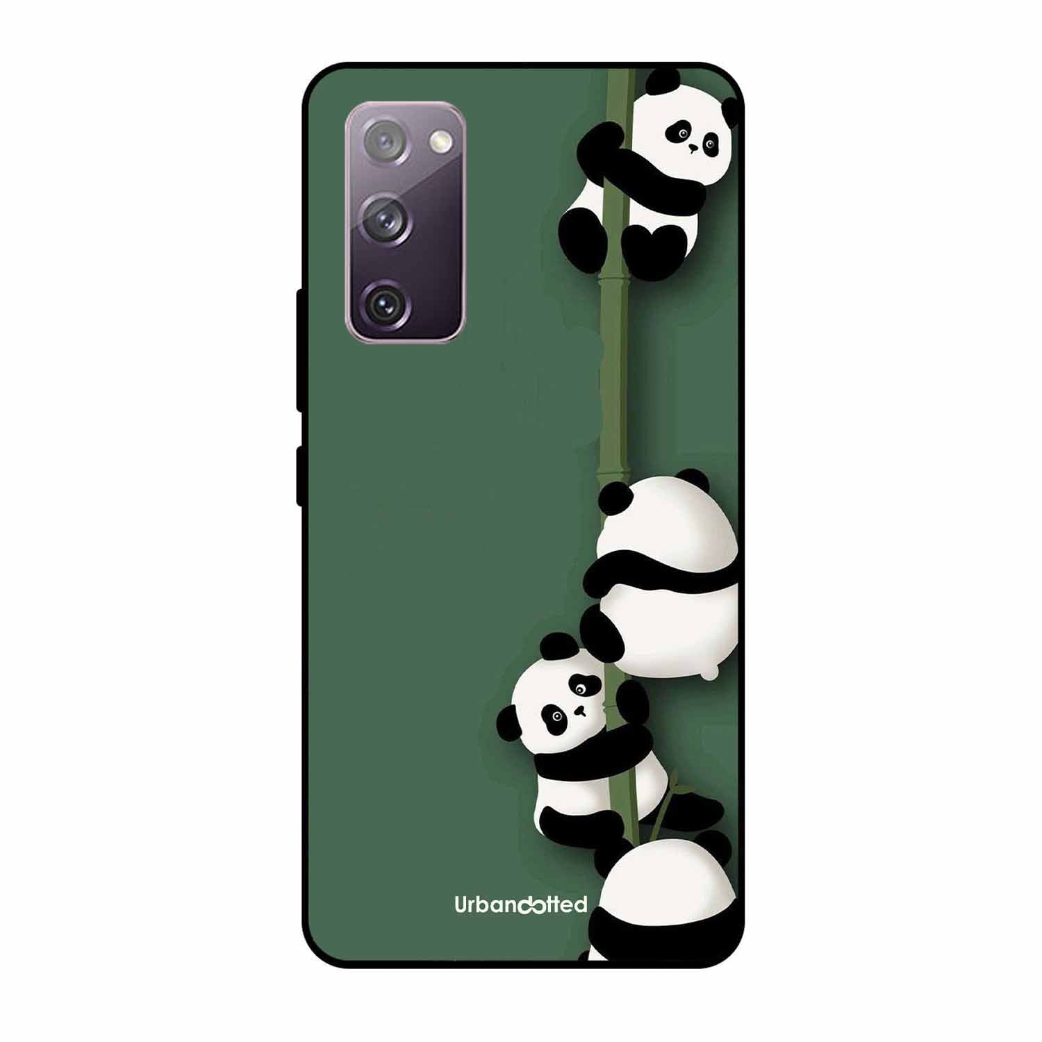 Climbing Pandas Glass Case For Samsung S20 FE