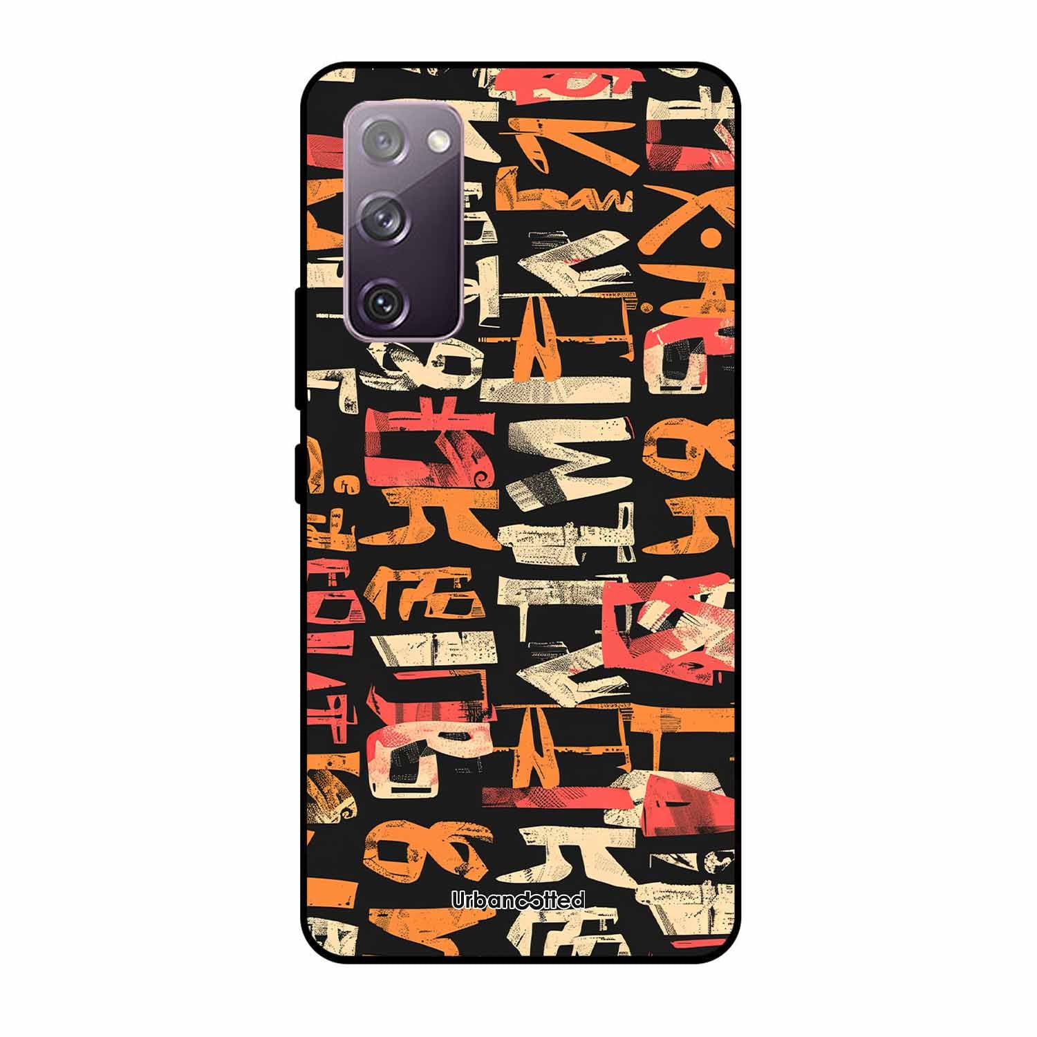 Mixed Typography Design Glass Case For Samsung S20 FE