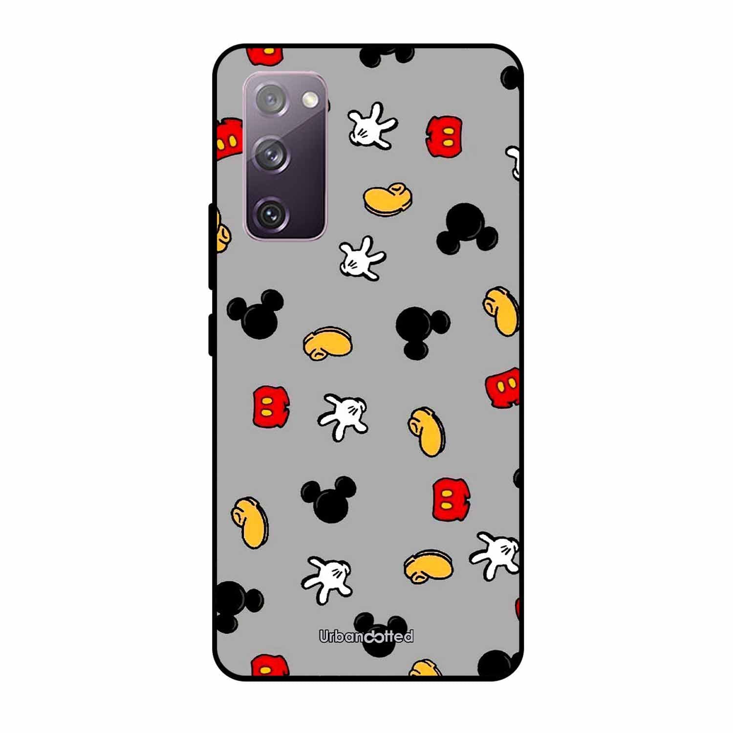 Whimsical Mouse Pattern Glass Case For Samsung S20 FE