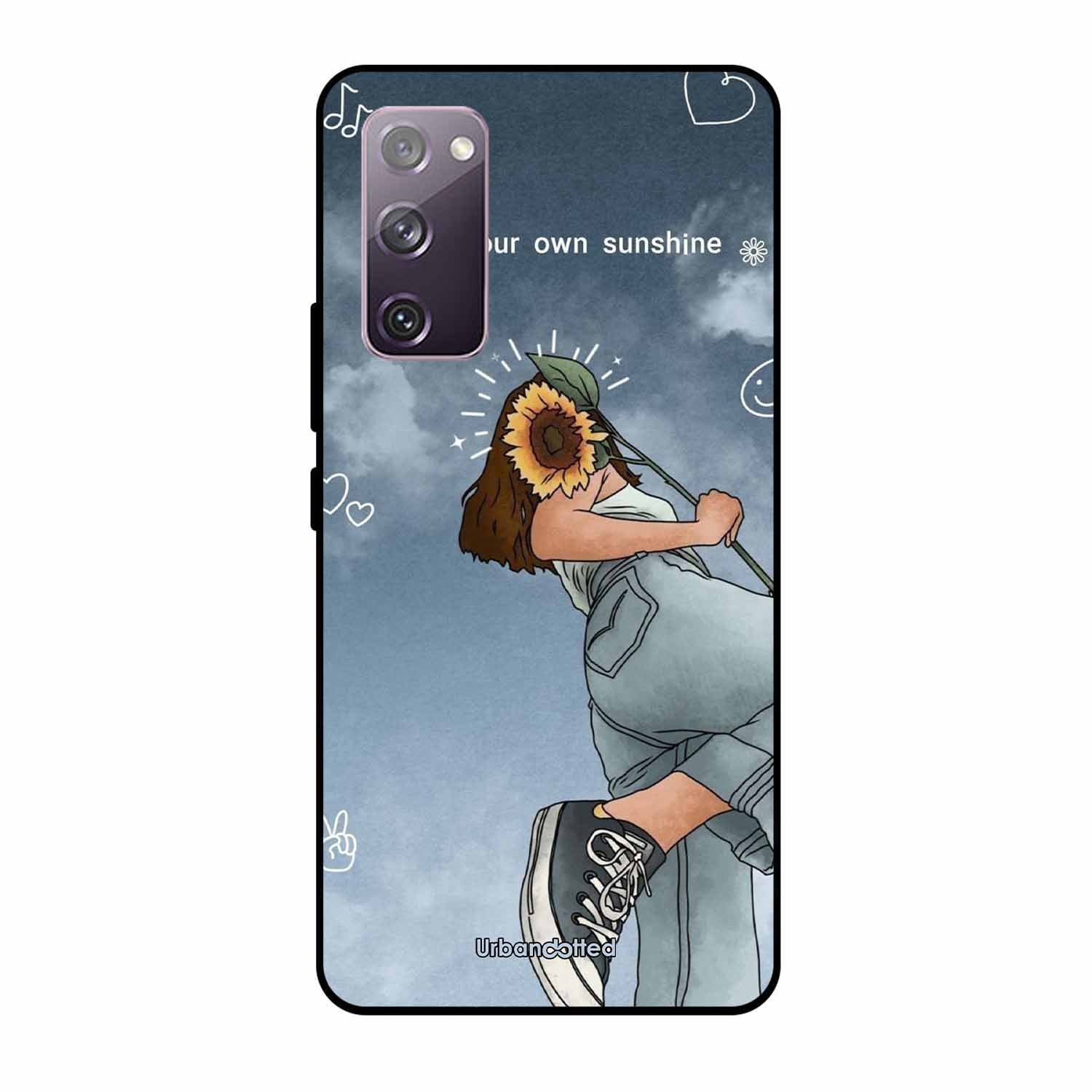 Girl with Sunflower Crown Glass Case For Samsung S20 FE