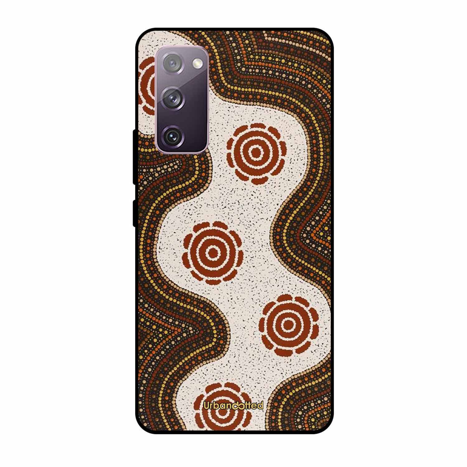 Aboriginal Dot Art Flow Glass Case For Samsung S20 FE