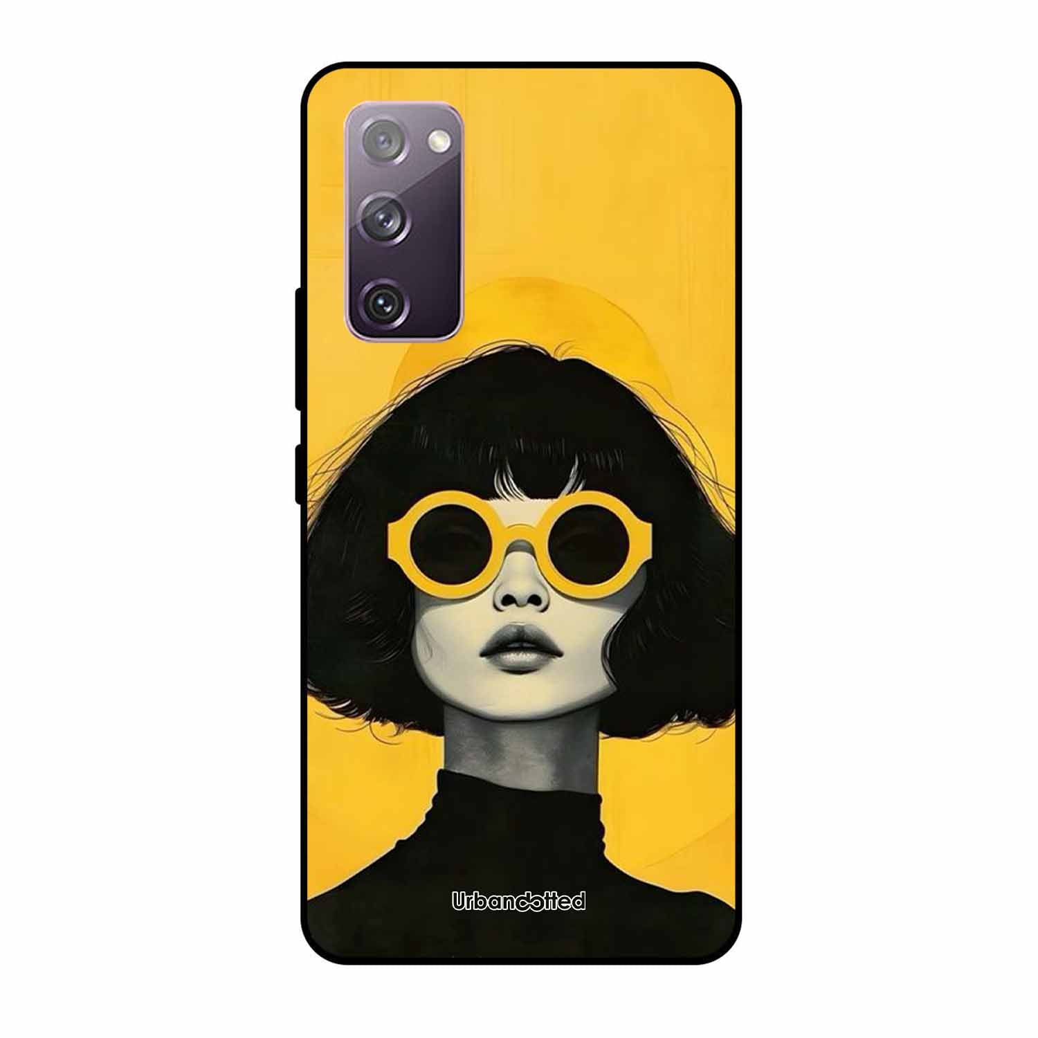 Retro Sunglasses Portrait Glass Case For Samsung S20 FE
