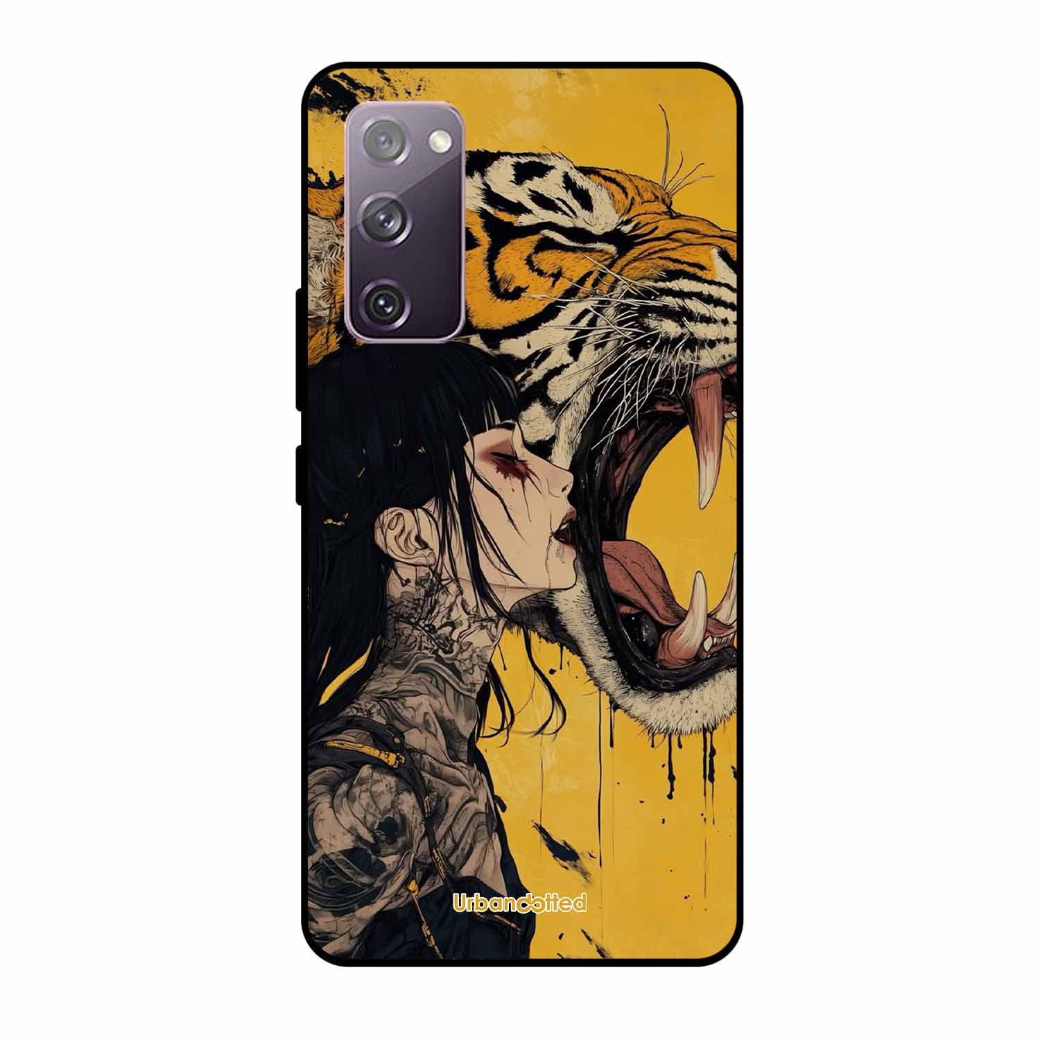 Tattooed Girl with Tiger Glass Case For Samsung S20 FE