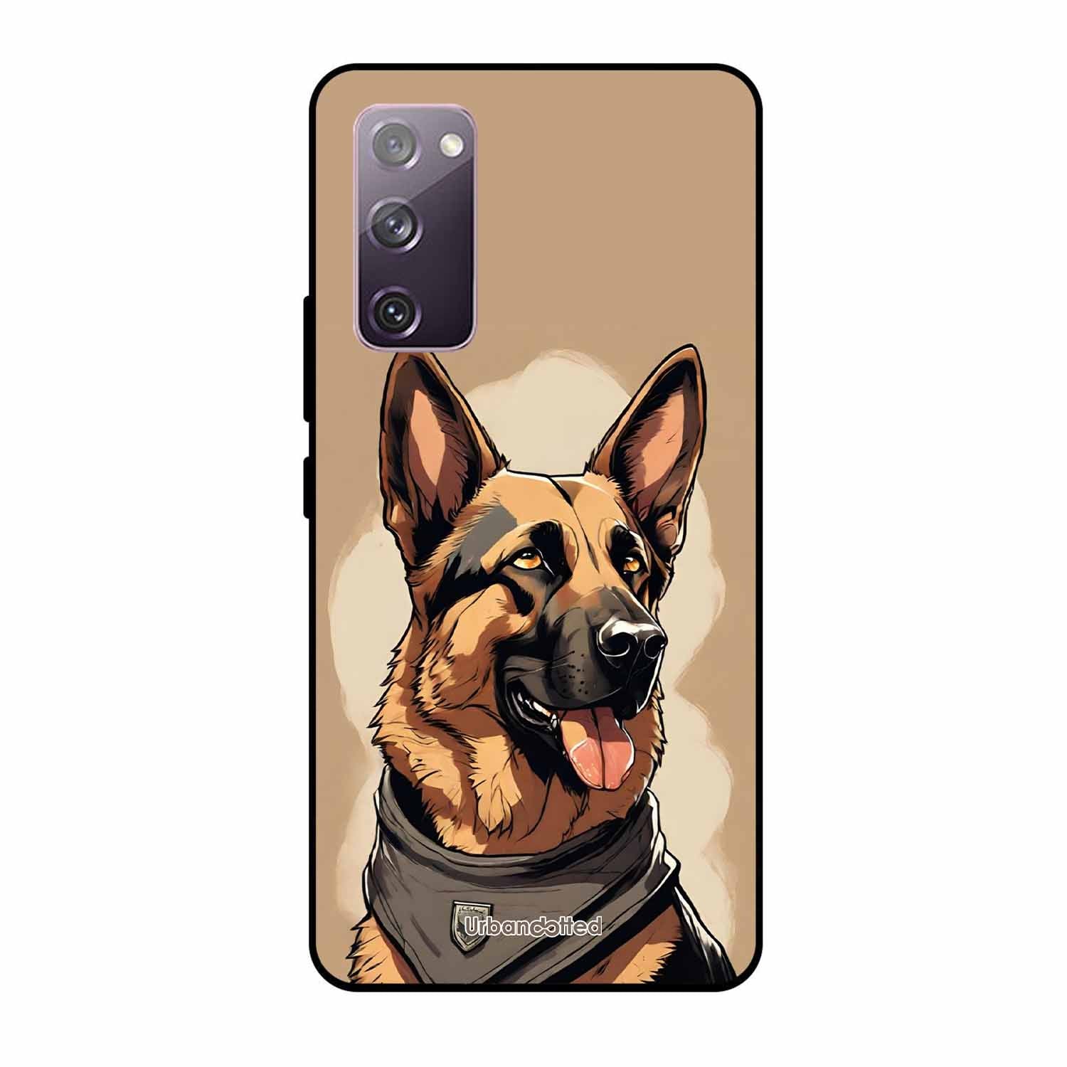 German Shepherd Portrait Glass Case For Samsung S20 FE