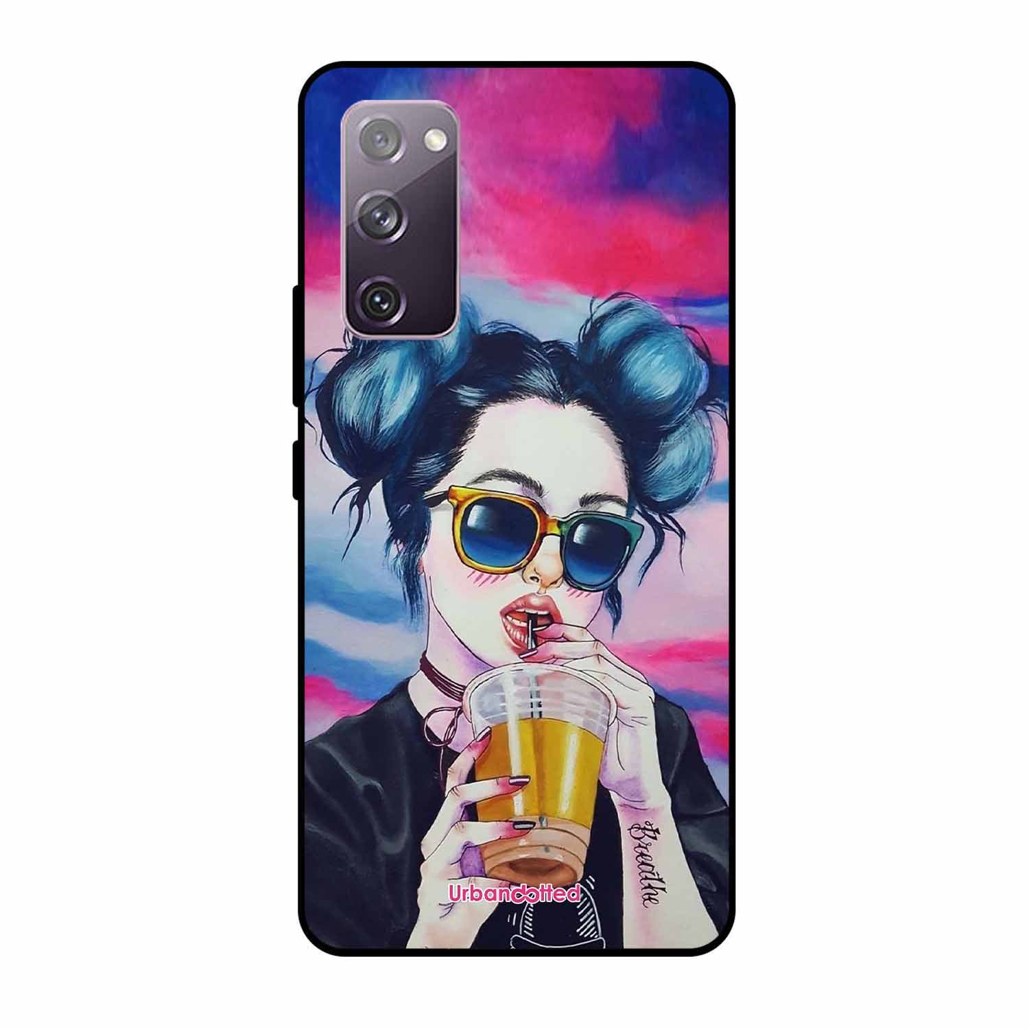 "Breathe" Tattoo Girl Glass Case For Samsung S20 FE