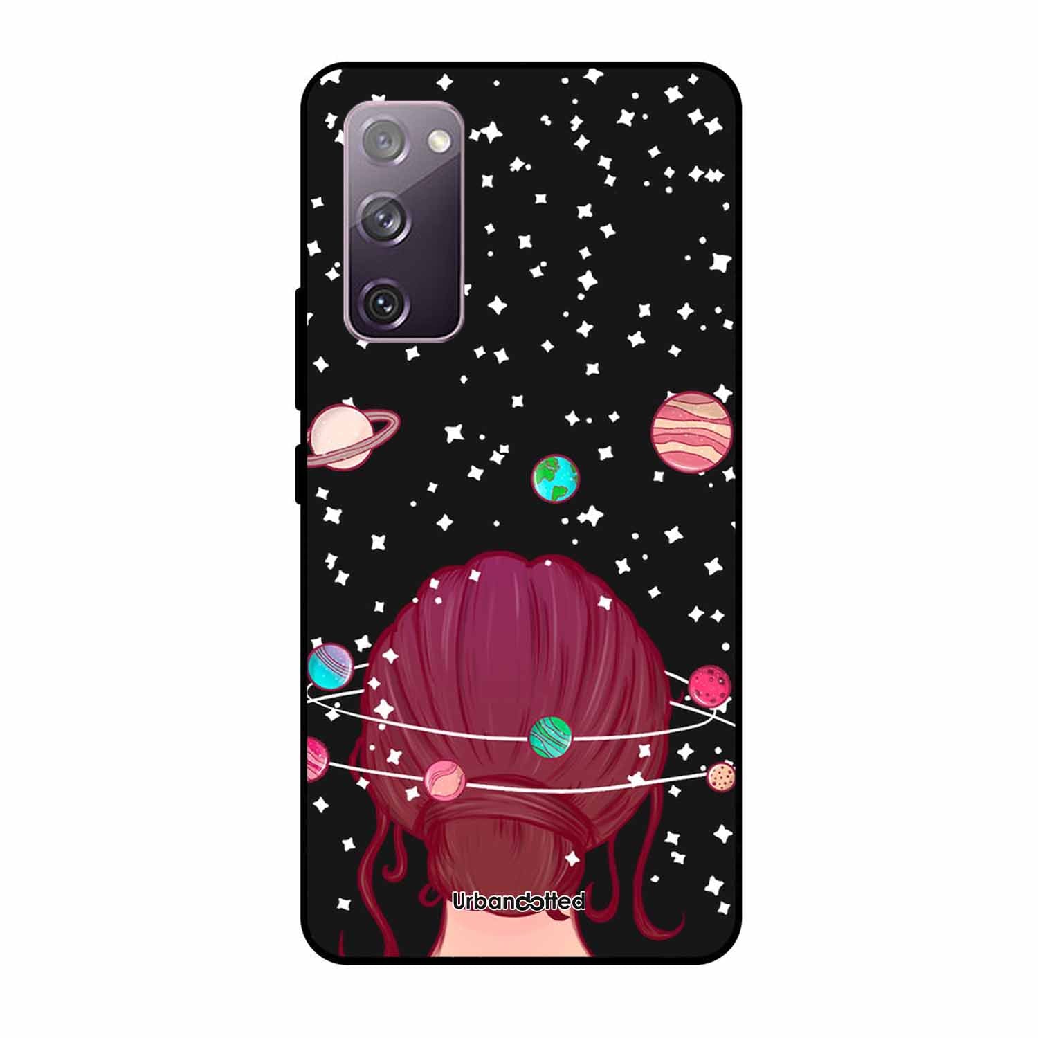 Galactic Hair Space Girl Glass Case For Samsung S20 FE