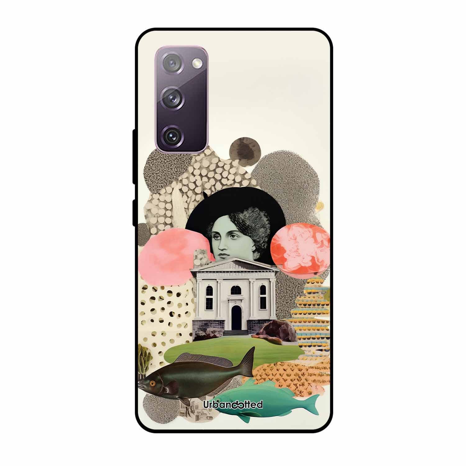 Whimsical Mixed Media Art Glass Case For Samsung S20 FE