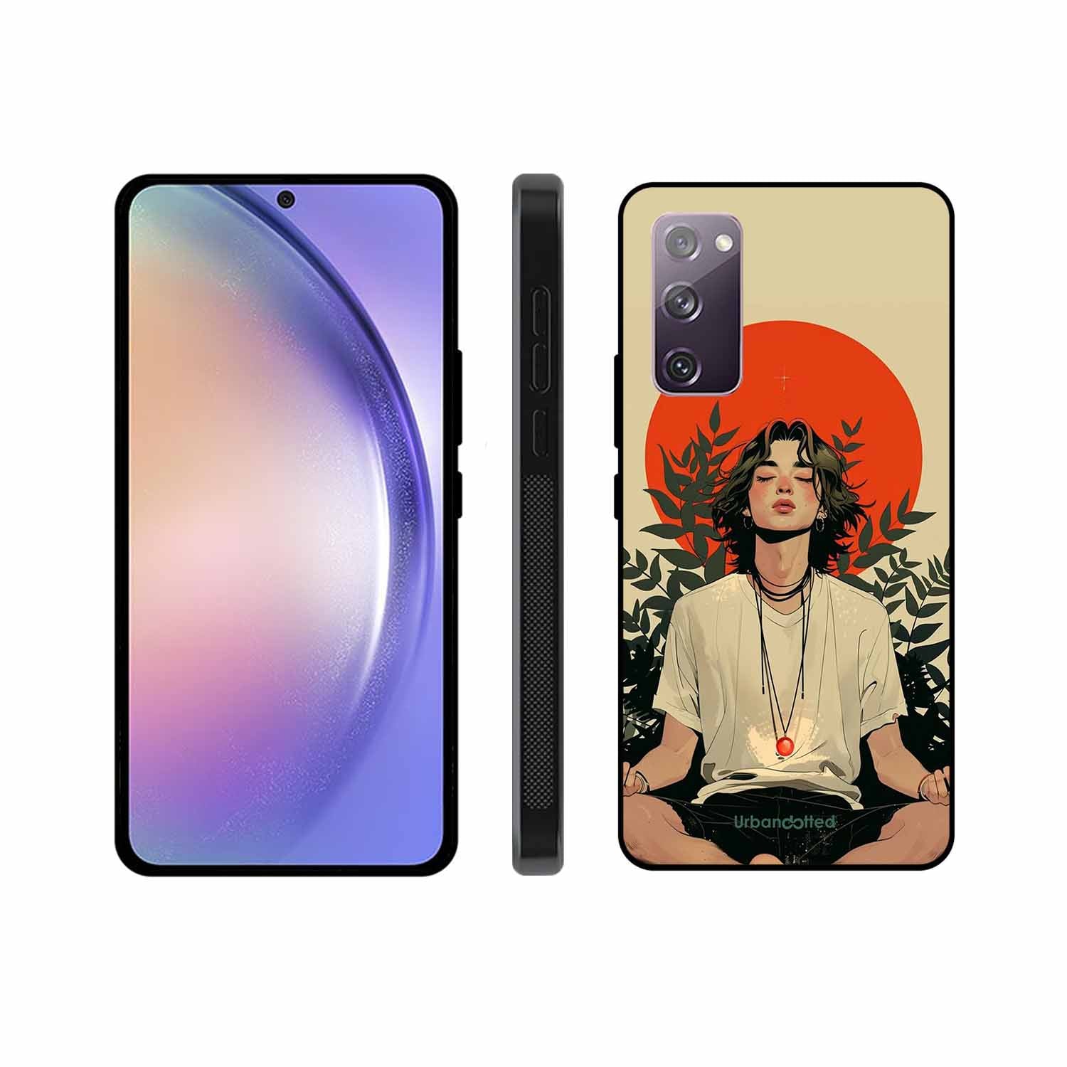 Meditating Figure Glass Case For Samsung S20 FE