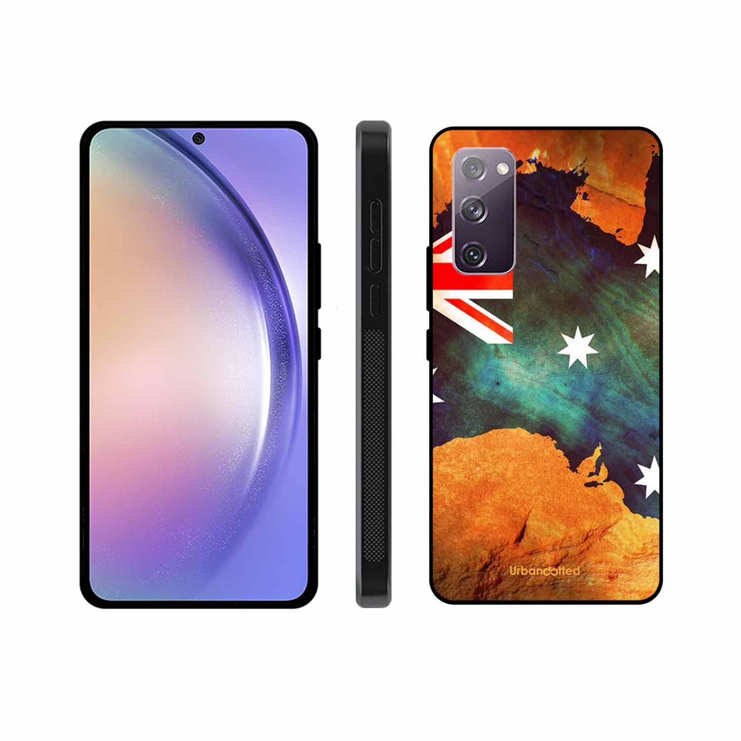 Australian Flag Map Glass Case For Samsung S20 FE