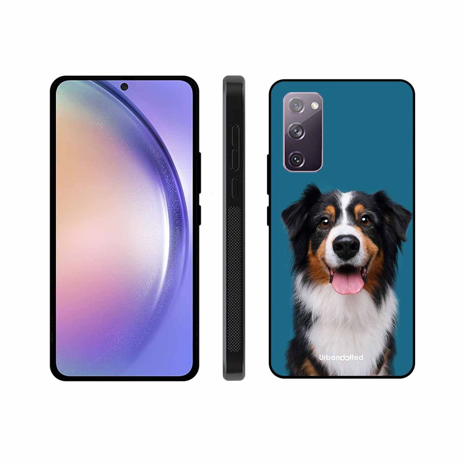Aussie Shepherd Smile Glass Case For Samsung S20 FE