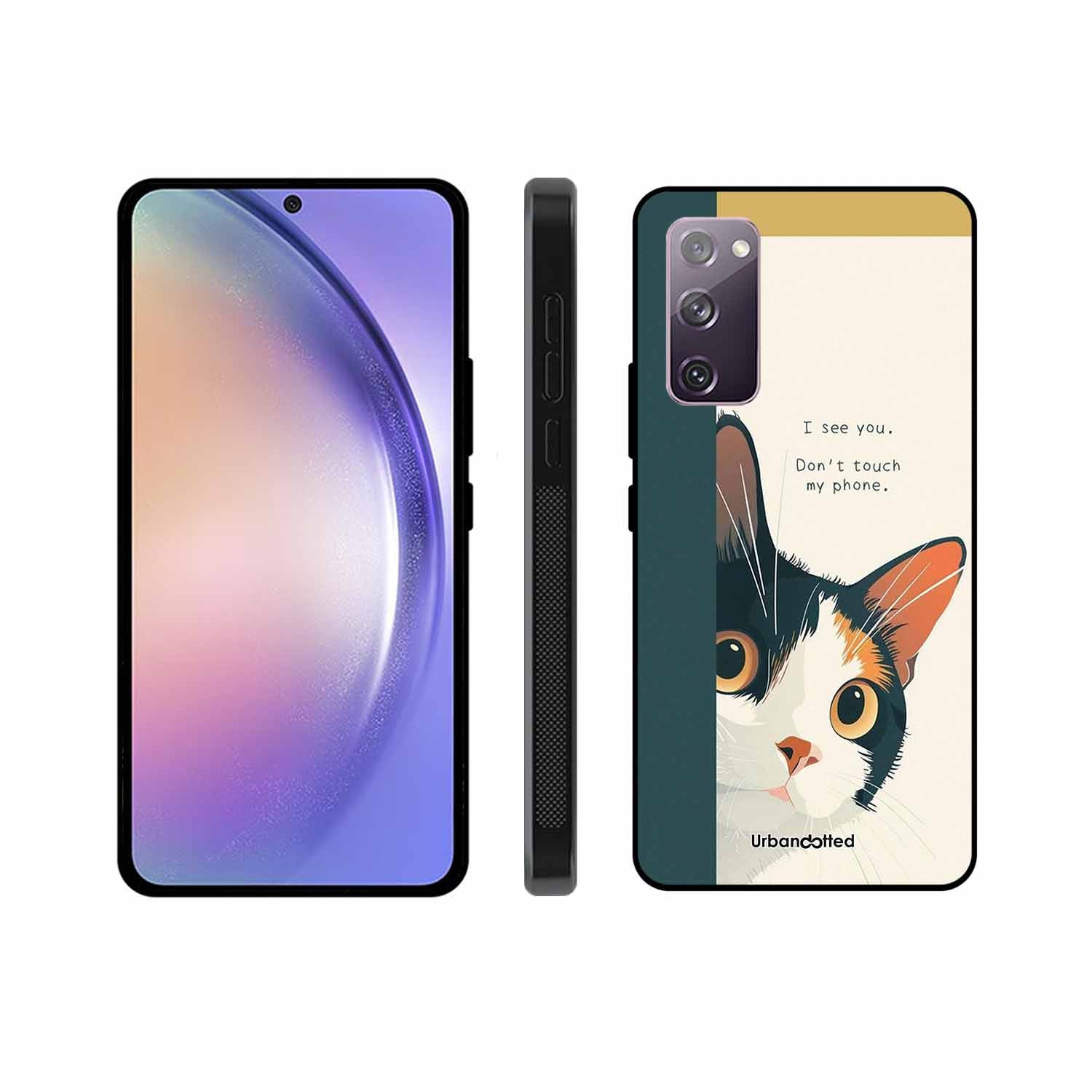 No Touch My Phone Cat Glass Case For Samsung S20 FE