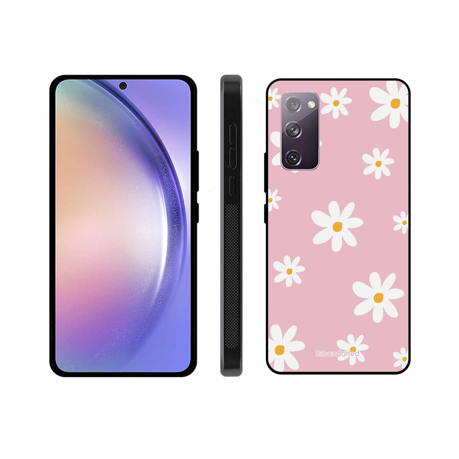 Pink Daisy Delight Glass Case For Samsung S20 FE