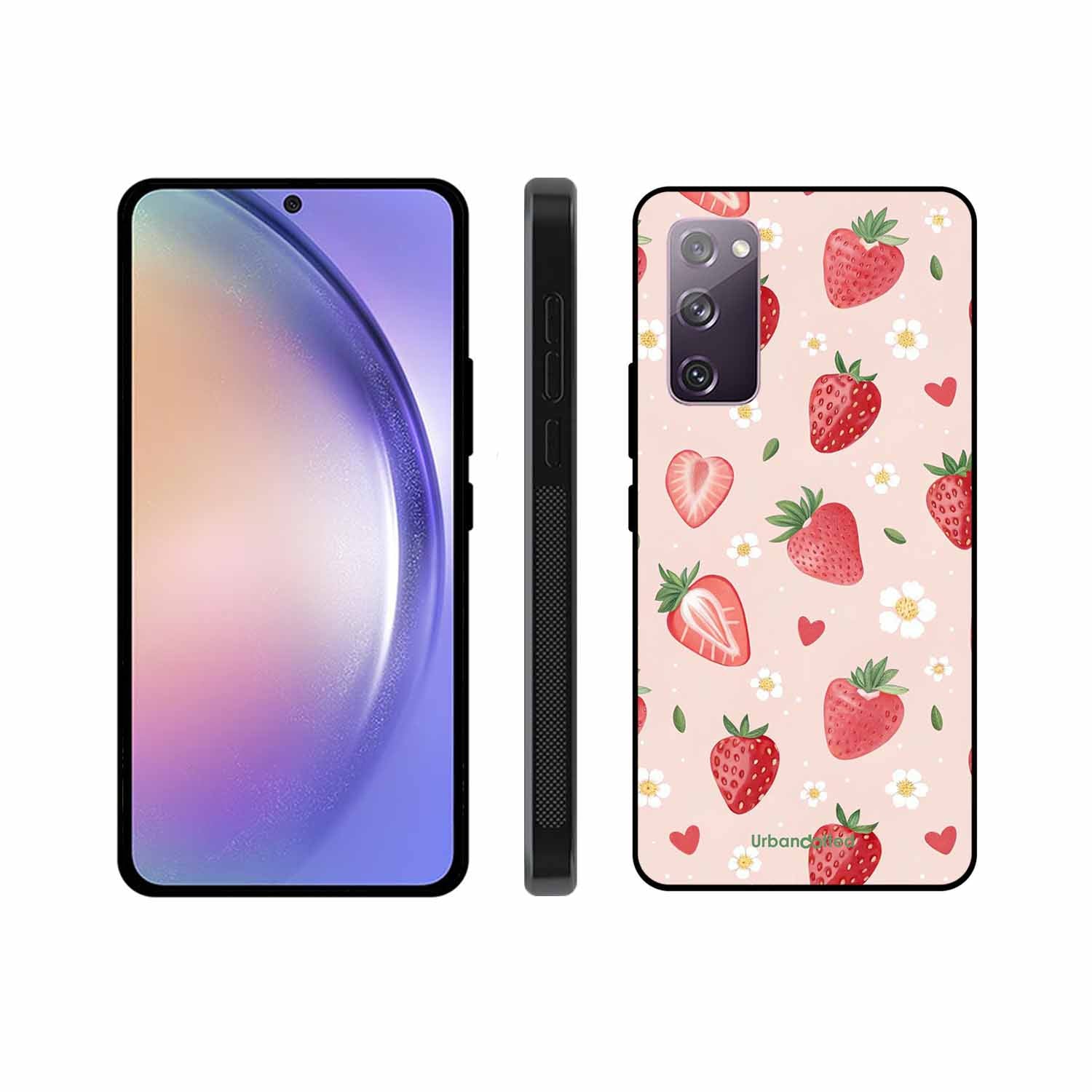 Strawberry Sweetheart Glass Case For Samsung S20 FE