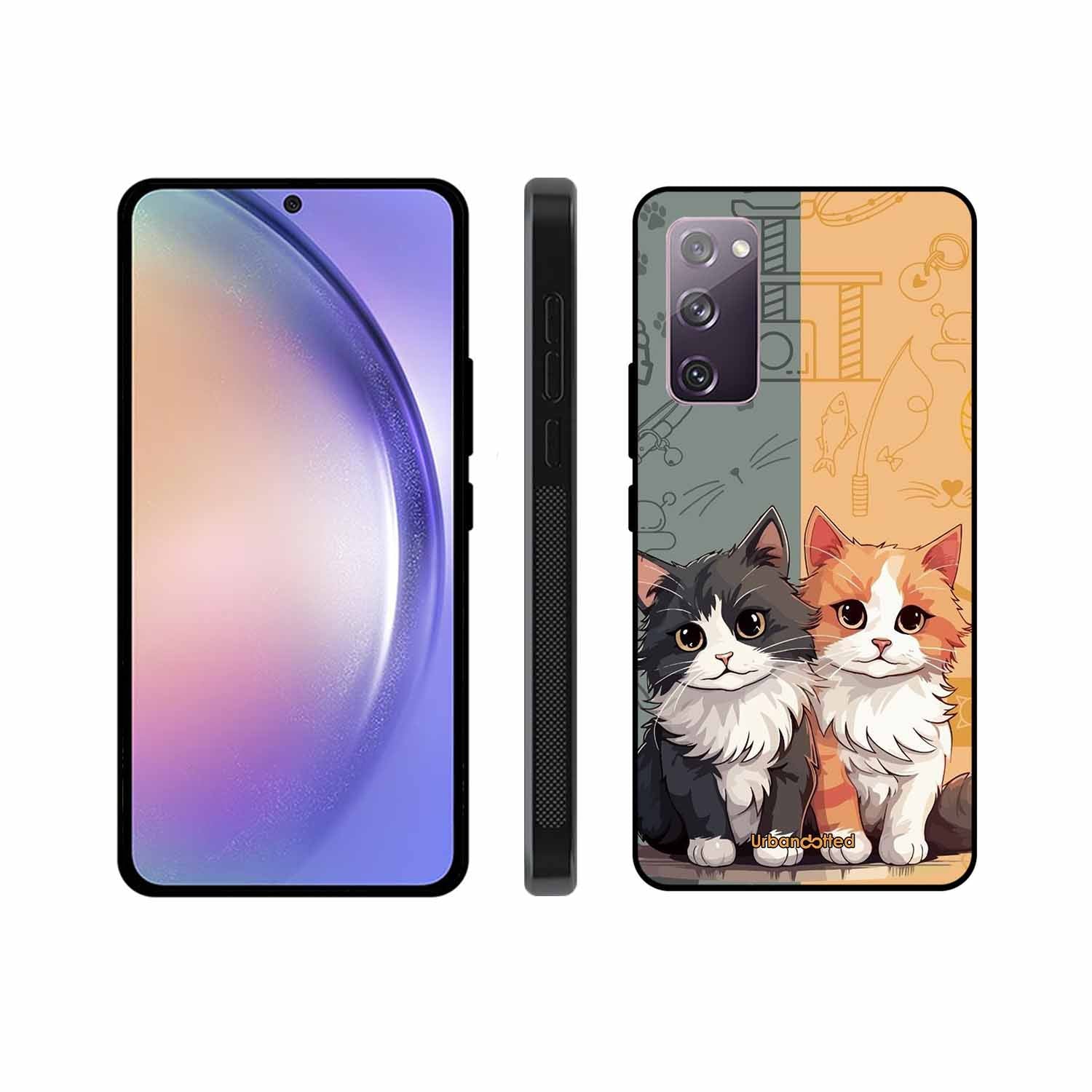 Yin and Yang Cats Glass Case For Samsung S20 FE