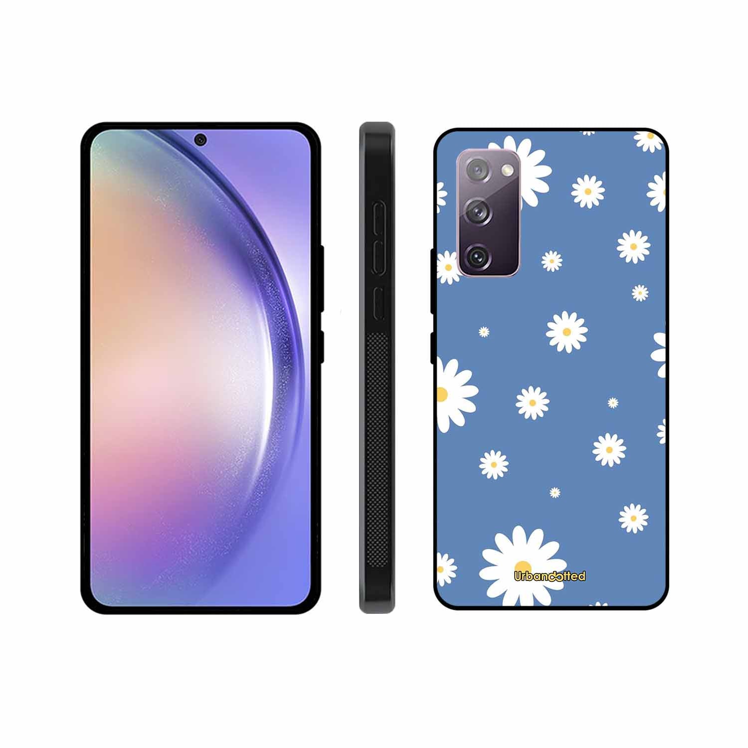 Blue Daisy Meadow Glass Case For Samsung S20 FE