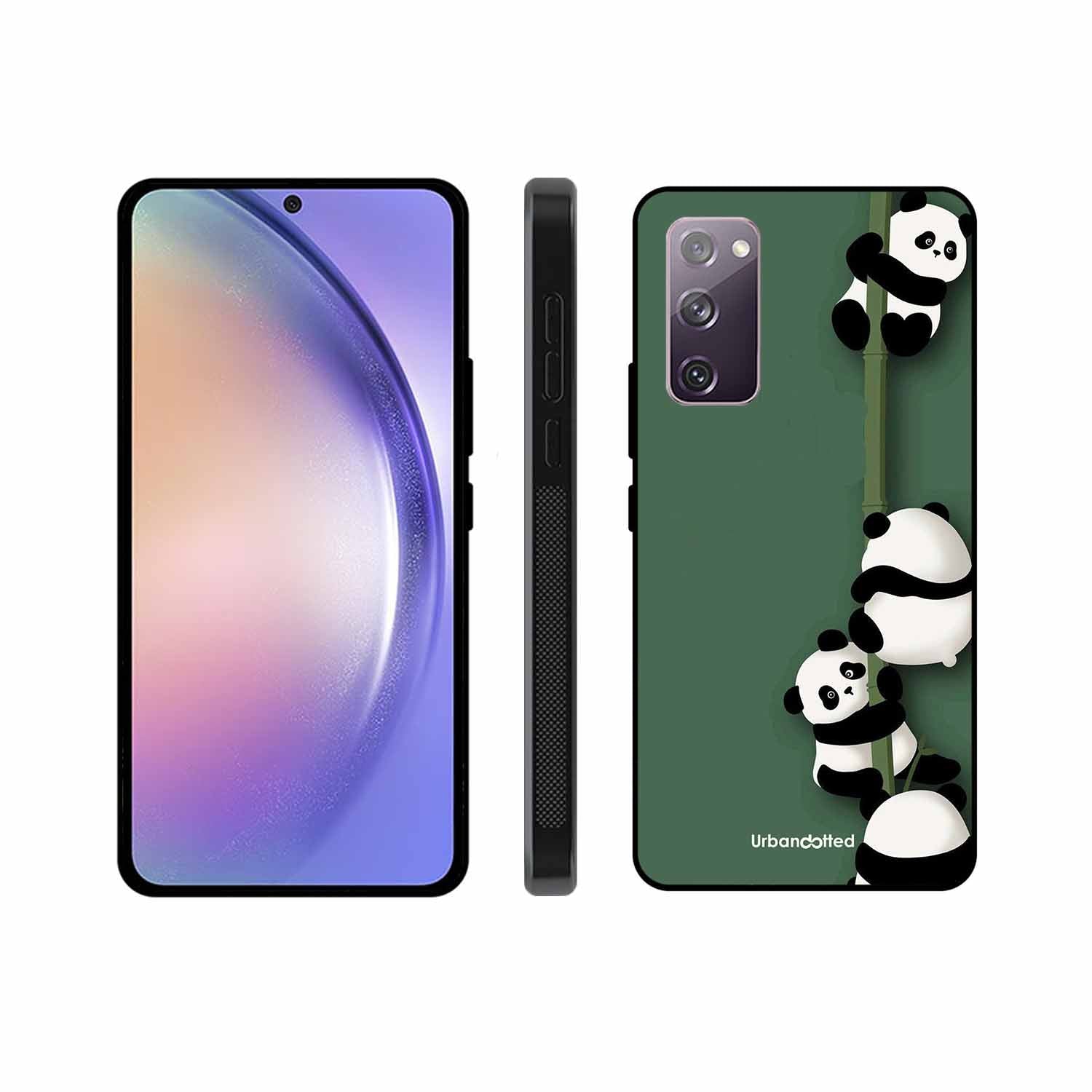 Climbing Pandas Glass Case For Samsung S20 FE