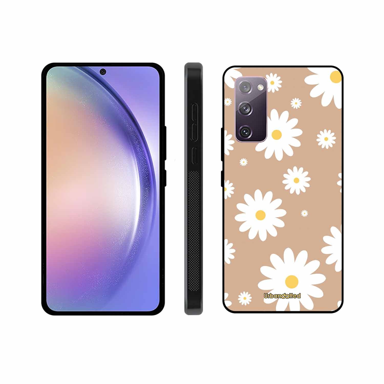 Tan Daisy Field Glass Case For Samsung S20 FE