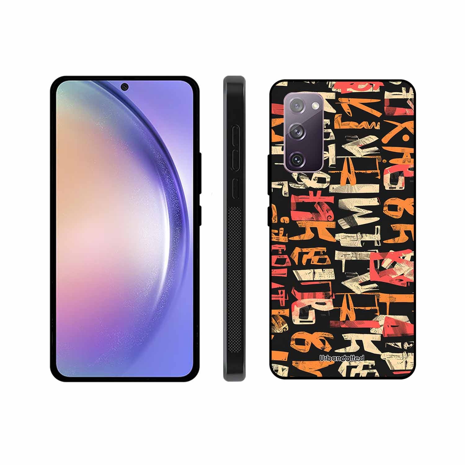 Mixed Typography Design Glass Case For Samsung S20 FE