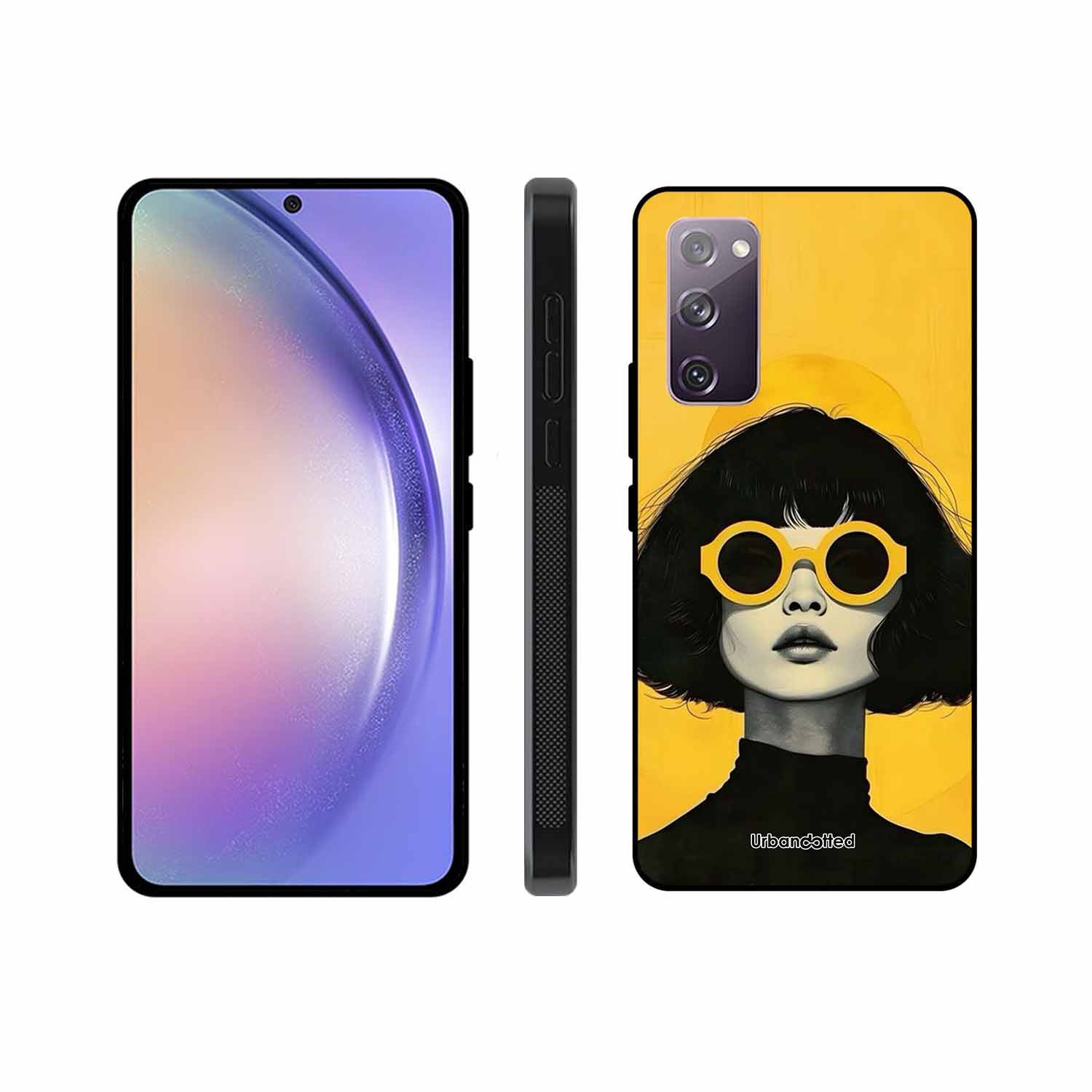 Retro Sunglasses Portrait Glass Case For Samsung S20 FE