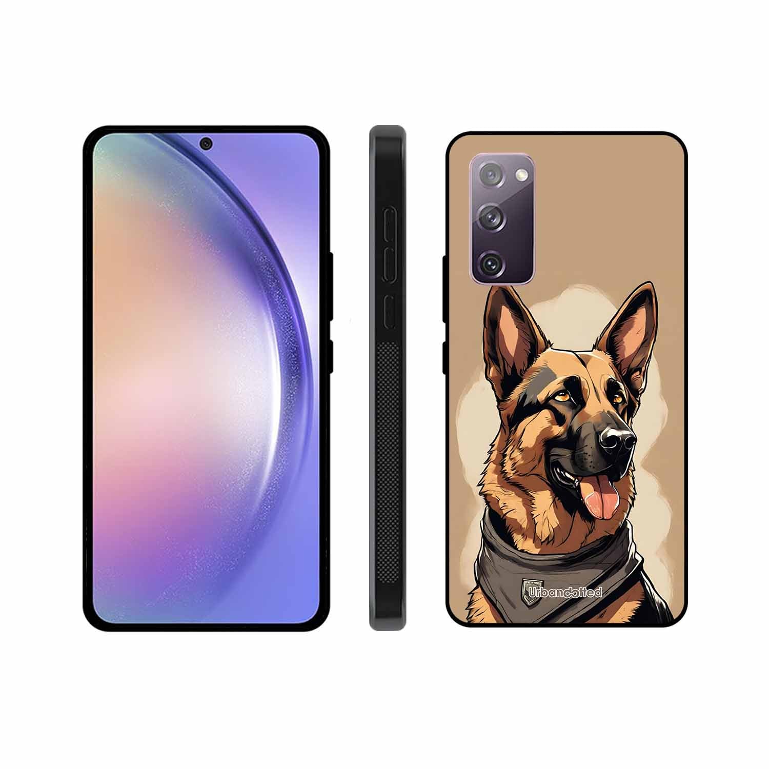 German Shepherd Portrait Glass Case For Samsung S20 FE