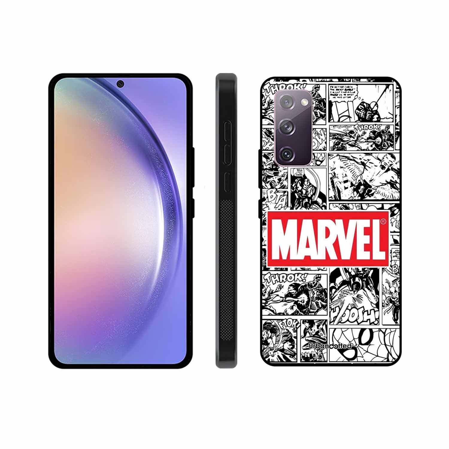Black and White Comic Book Glass Case For Samsung S20 FE