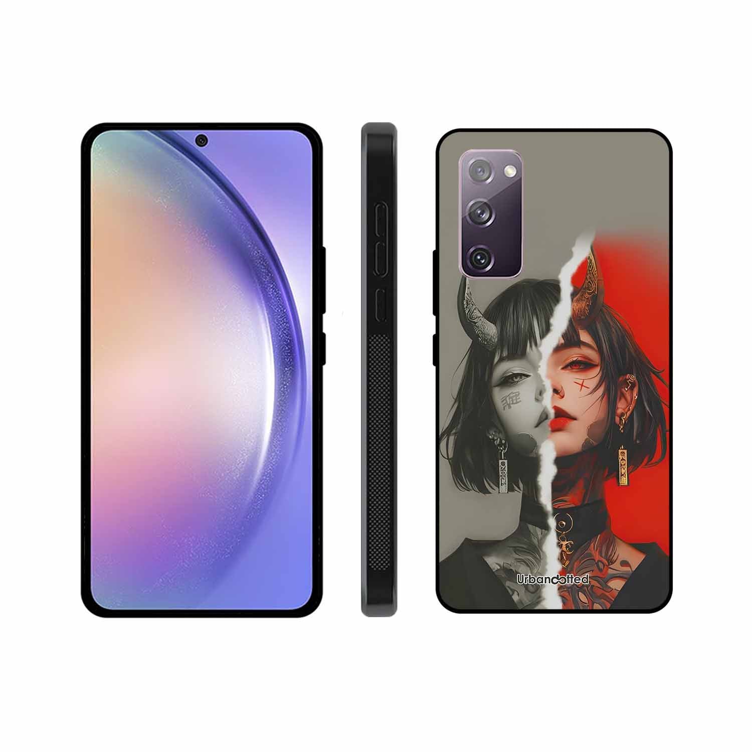 Yin Yang Demon Art Glass Case For Samsung S20 FE