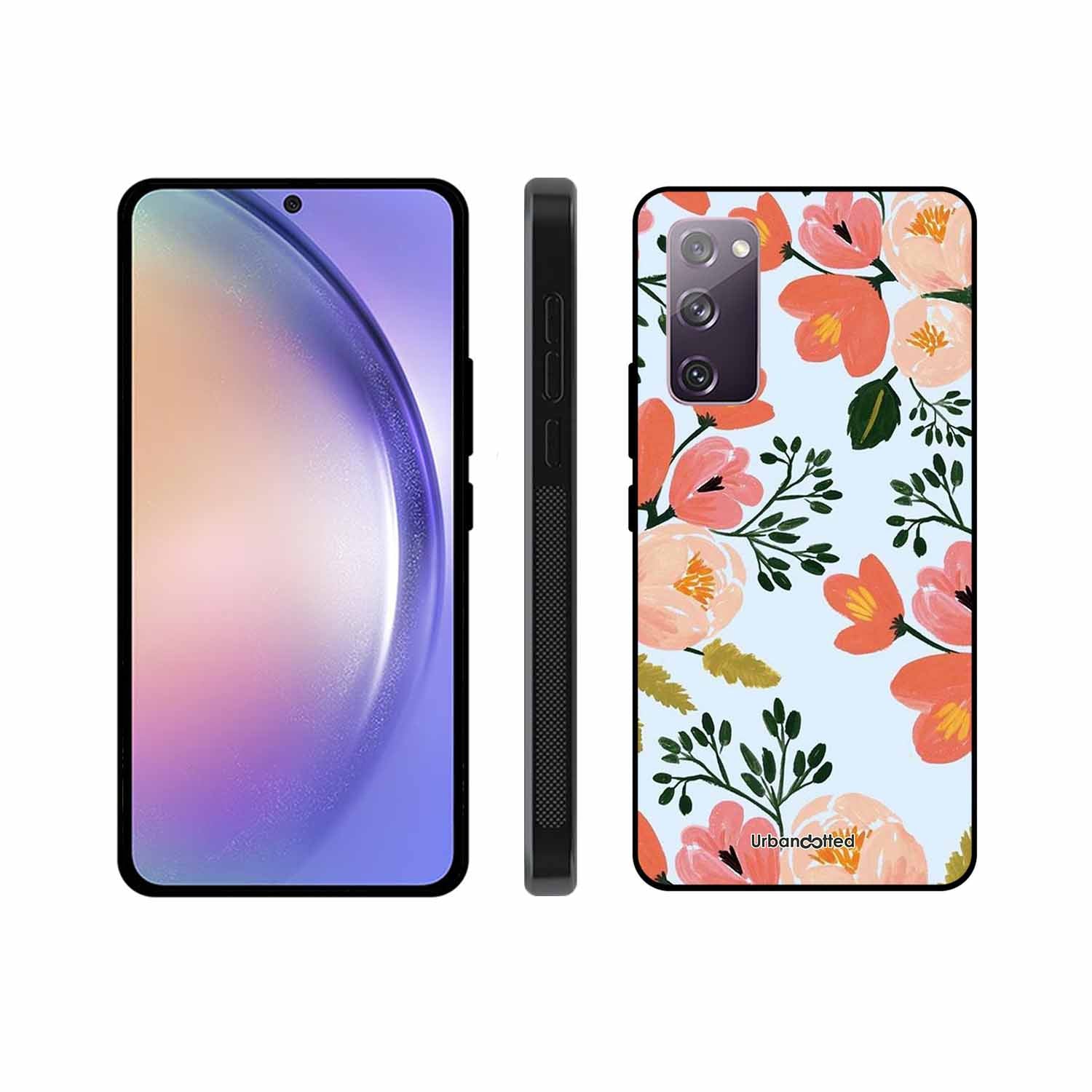 Painted Floral Bouque Glass Case For Samsung S20 FE