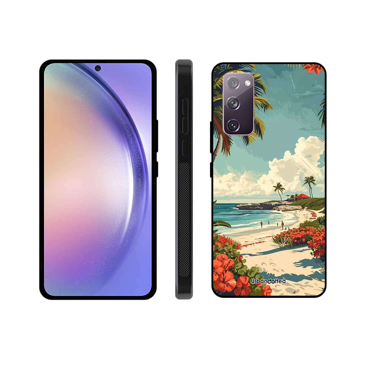 Tropical Beach Paradise Glass Case For Samsung S20 FE