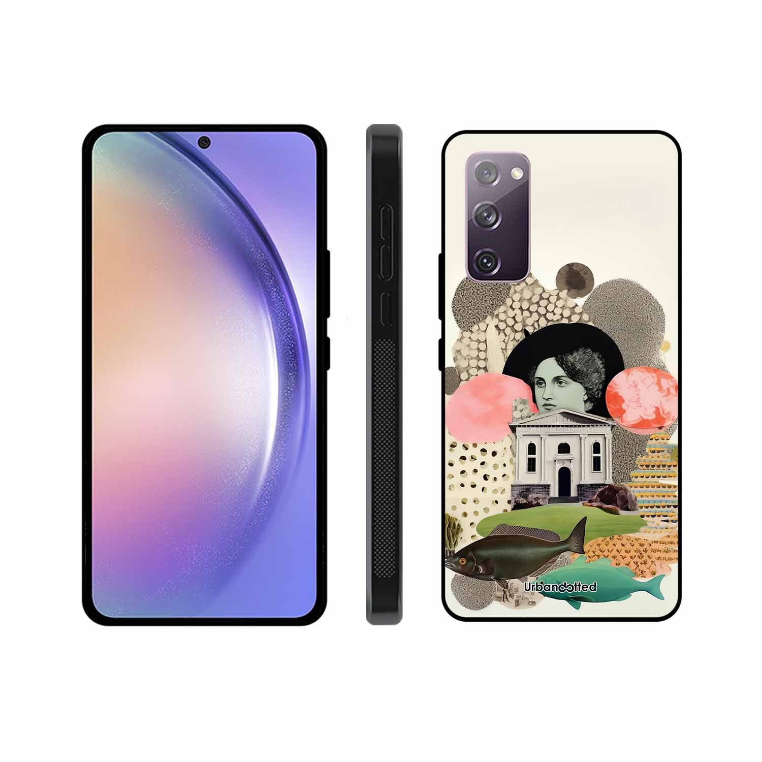 Whimsical Mixed Media Art Glass Case For Samsung S20 FE