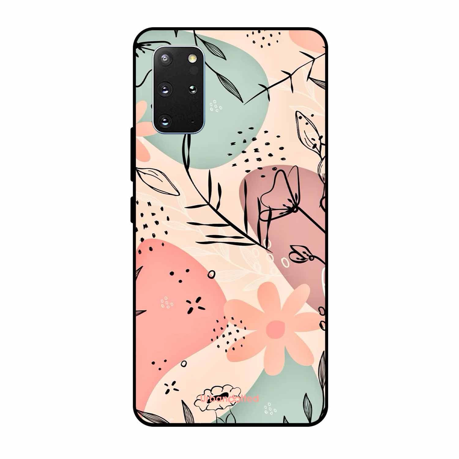 Abstract Floral Glass Case For Samsung S20 Plus