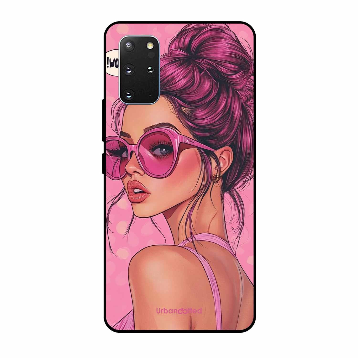 Retro Sunglasses Girl Glass Case For Samsung S20 Plus