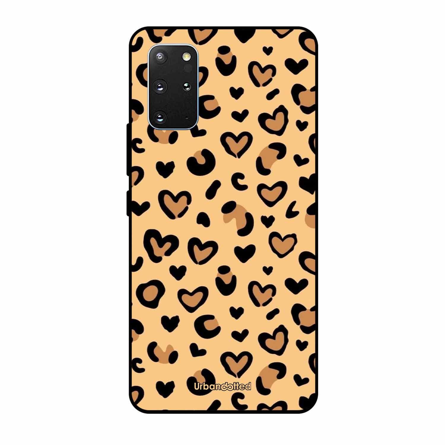 Native Animal Print Hearts Glass Case For Samsung S20 Plus