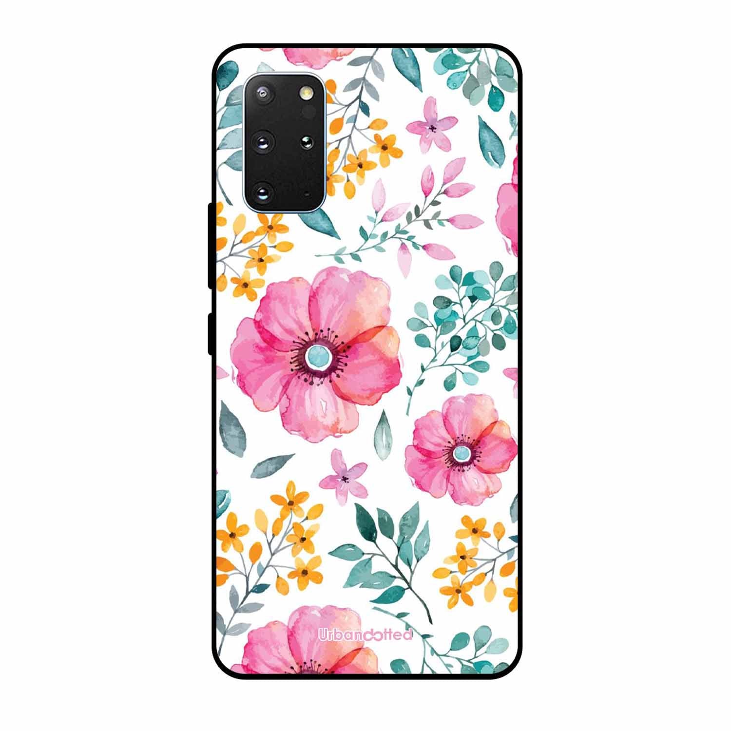 True Blue Wildflower Glass Case For Samsung S20 Plus