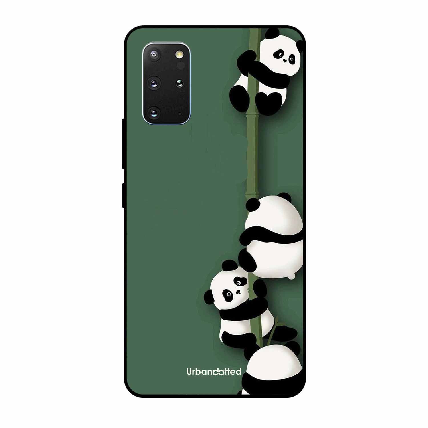 Climbing Pandas Glass Case For Samsung S20 Plus