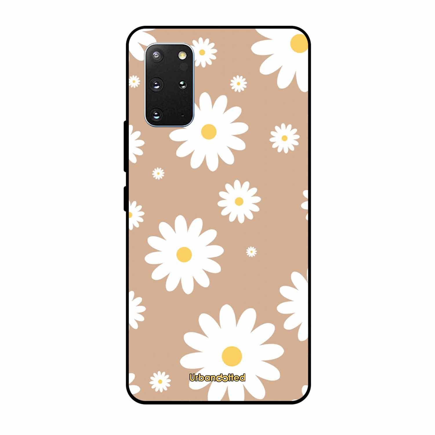 Tan Daisy Field Glass Case For Samsung S20 Plus