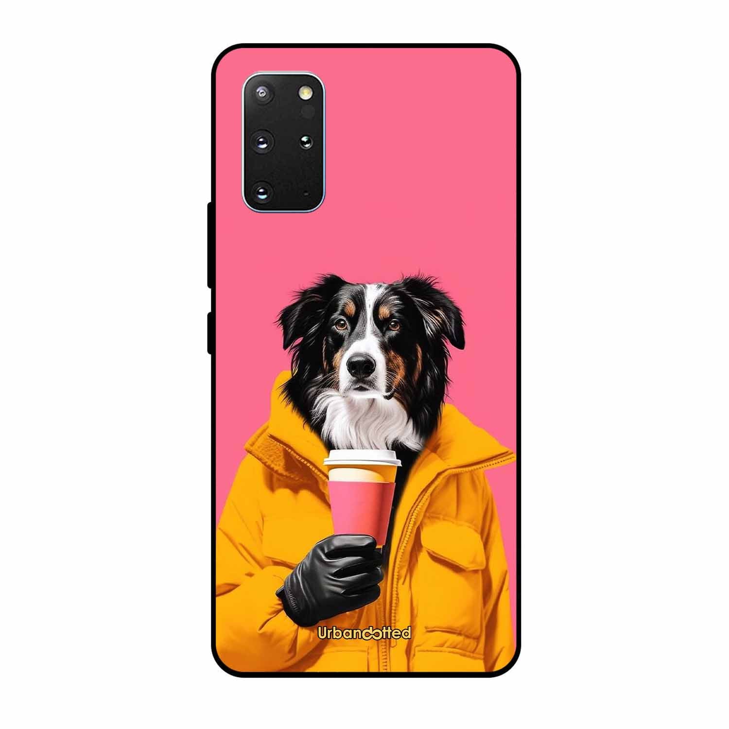 Trendy Dog with Drink Glass Case For Samsung S20 Plus